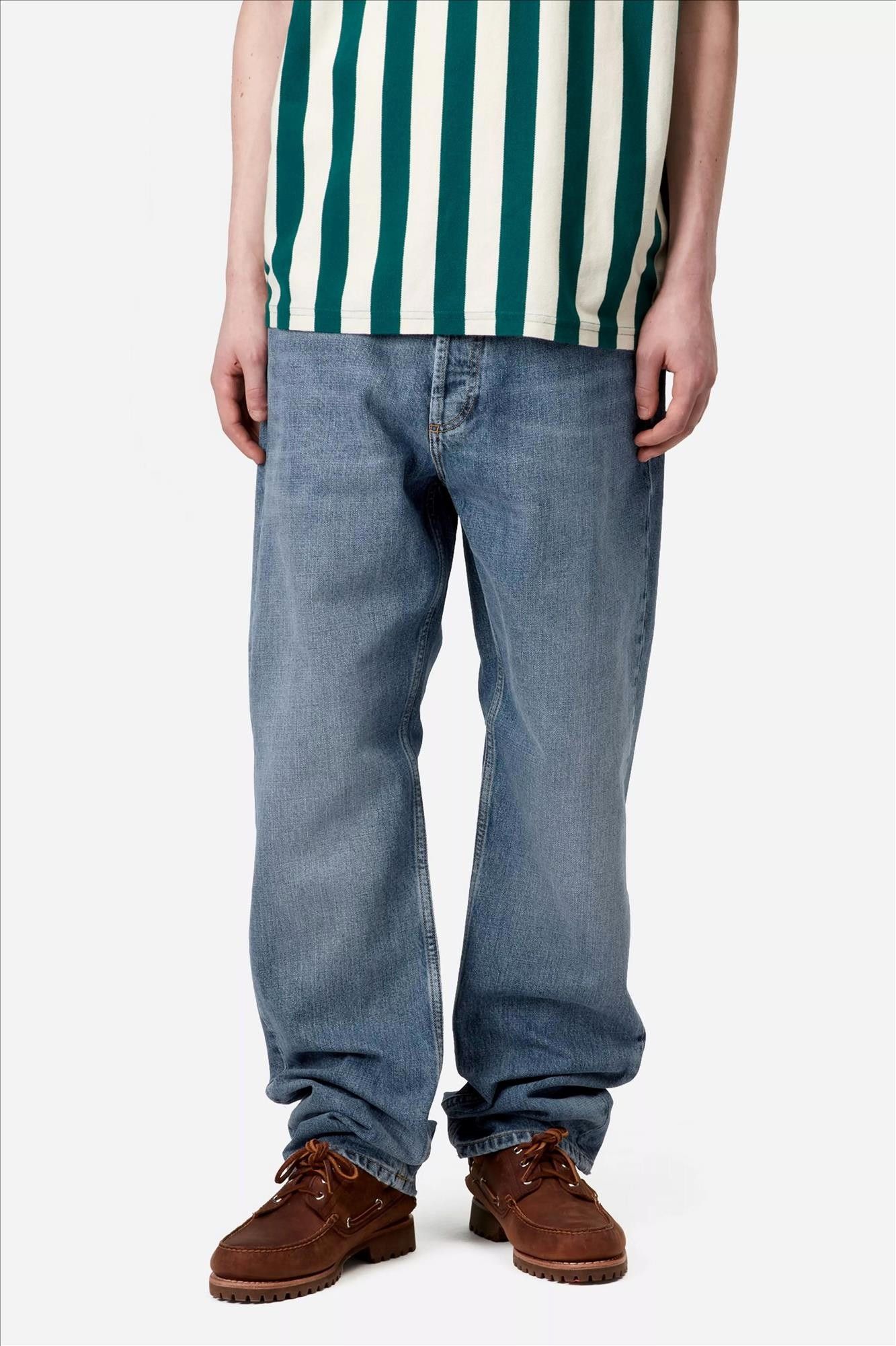 Carhartt WIP - Blauwe Marlow relaxed straight jeans