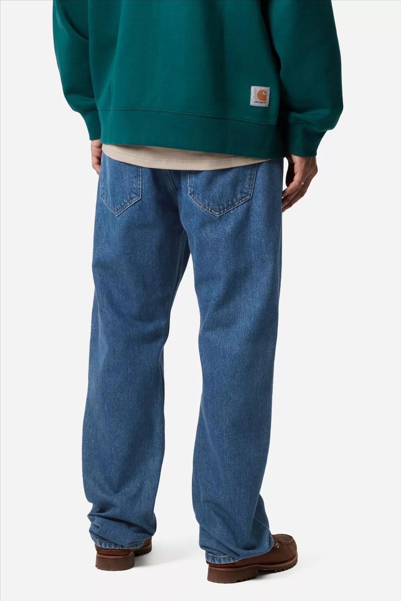 Carhartt WIP - Middenblauwe Nolan relaxed straight jeans