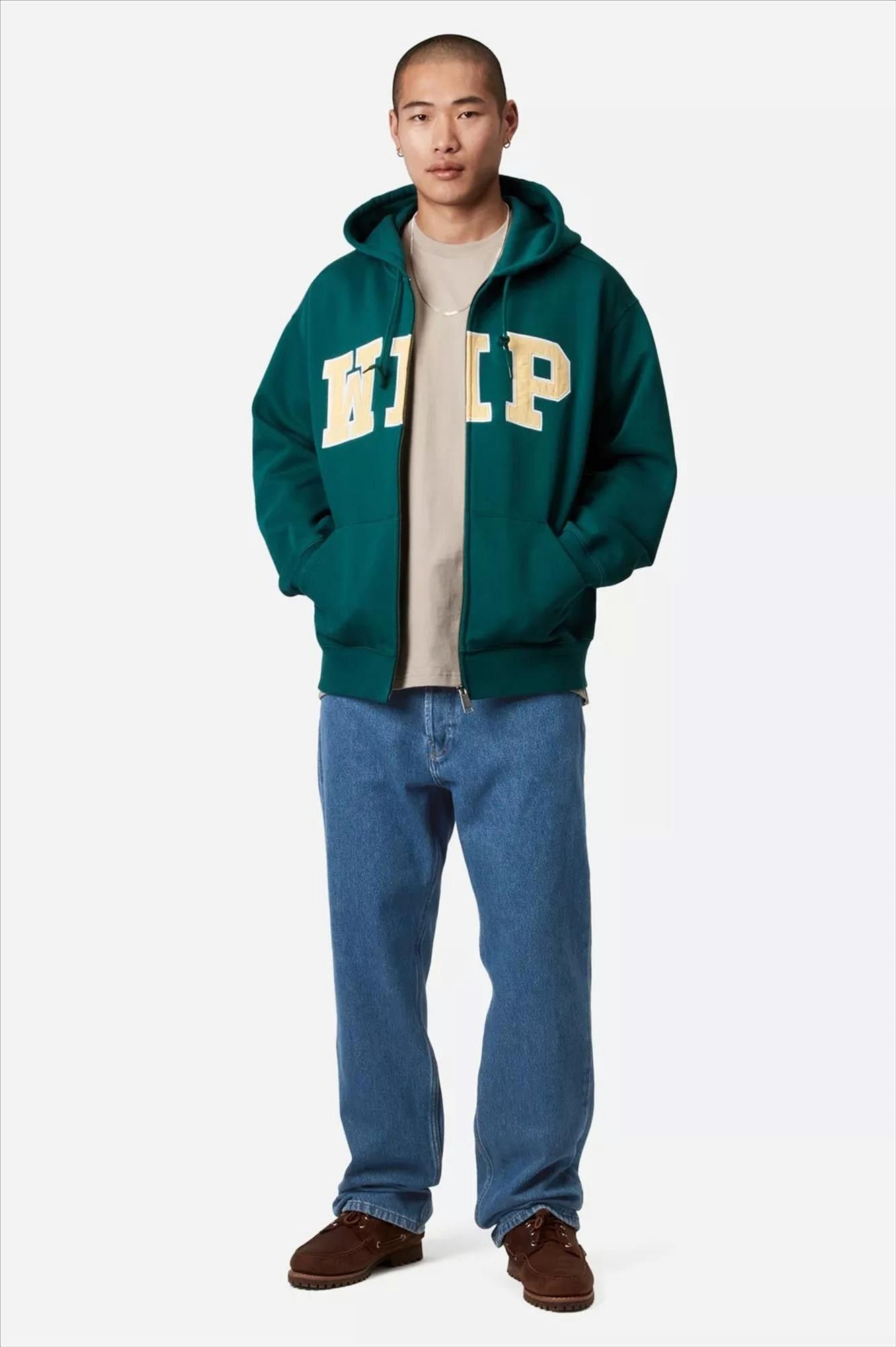 Carhartt WIP - Middenblauwe Nolan relaxed straight jeans