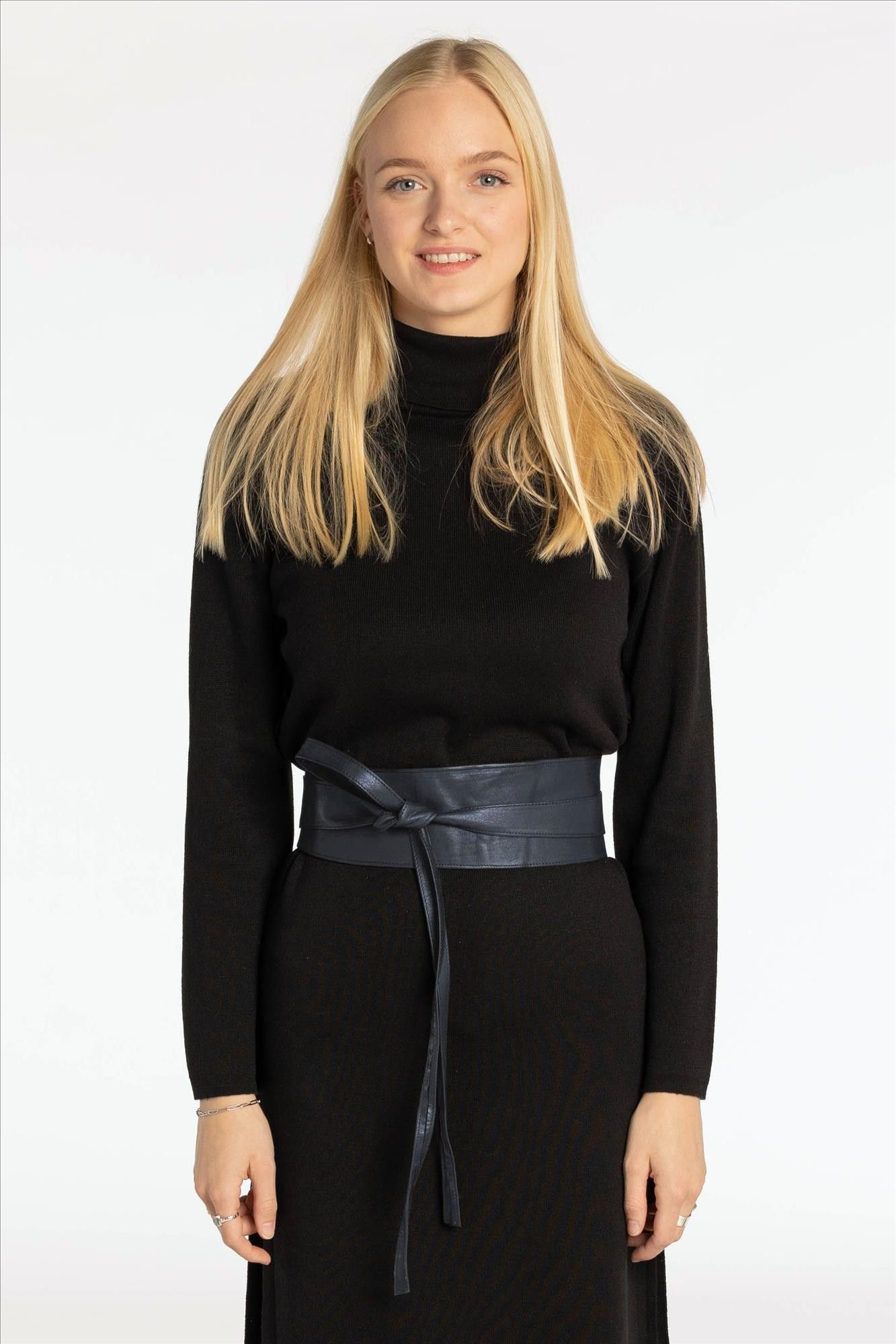 Vano - Jeans-blauwe Wikkelriem