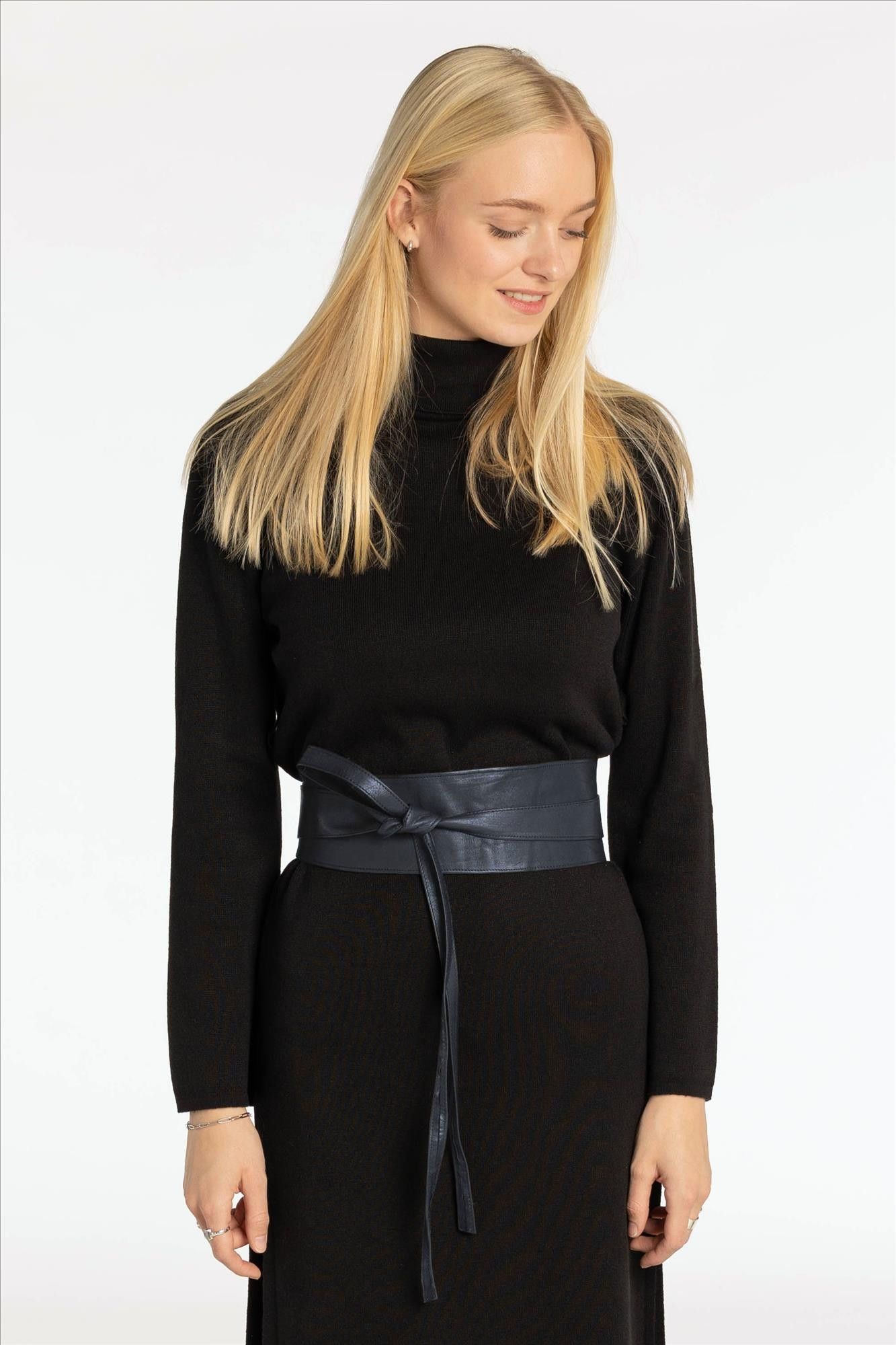 Vano - Jeans-blauwe Wikkelriem