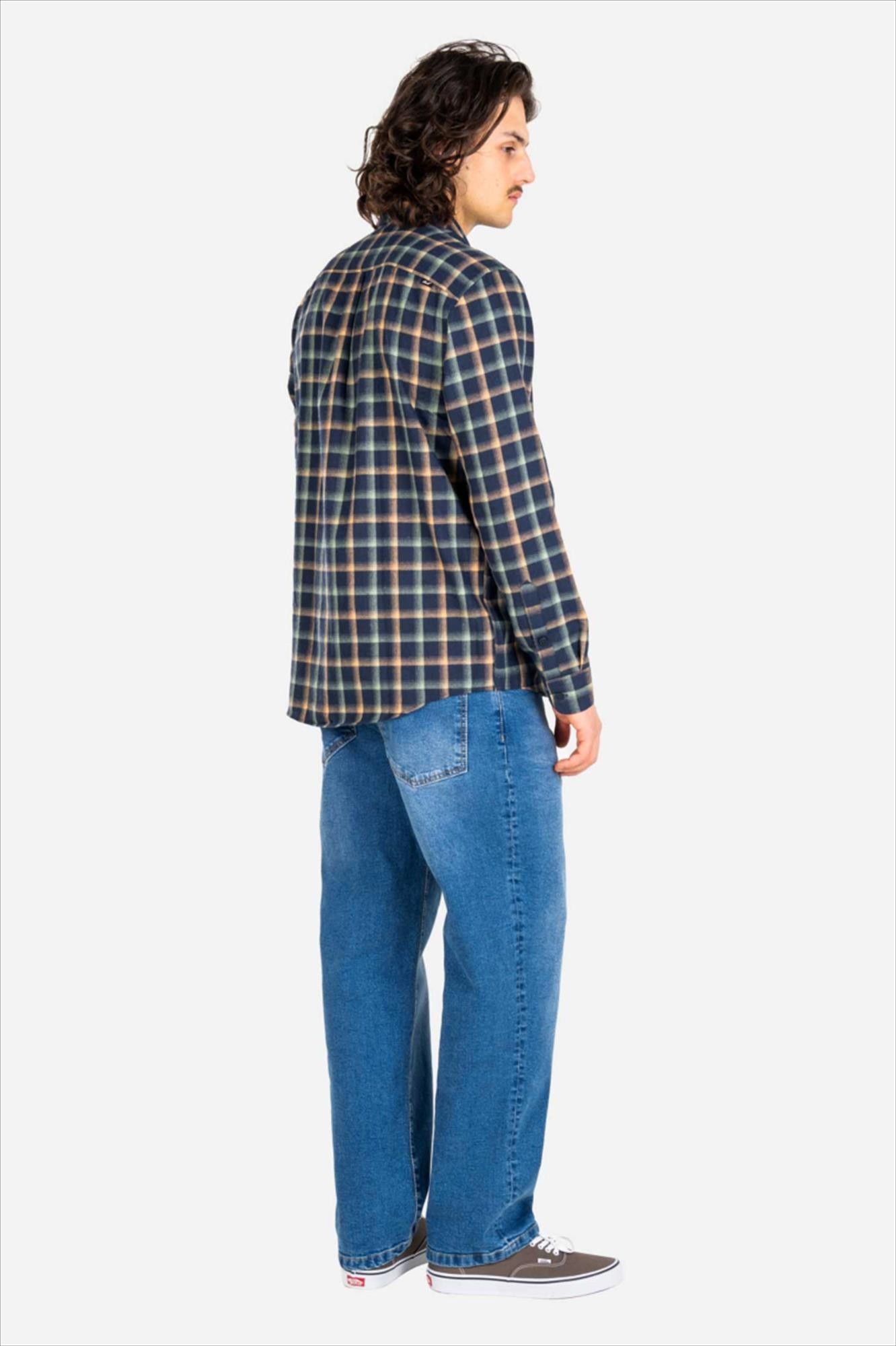 Reell - Blauwe Solid Retro Mid Blue jeans