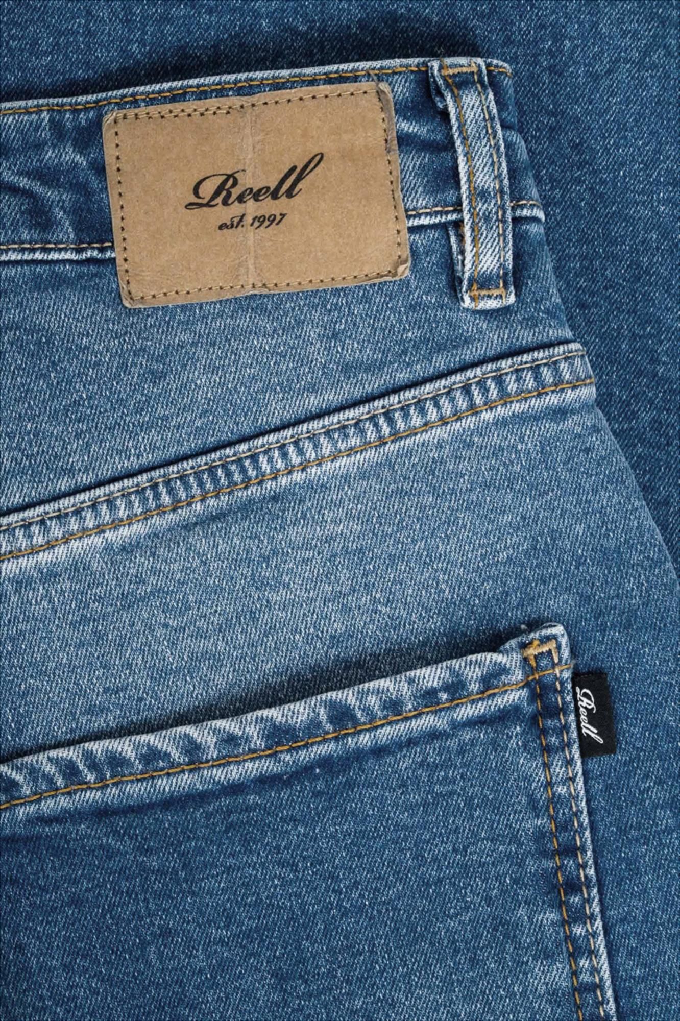 Reell - Blauwe Solid Retro Mid Blue jeans