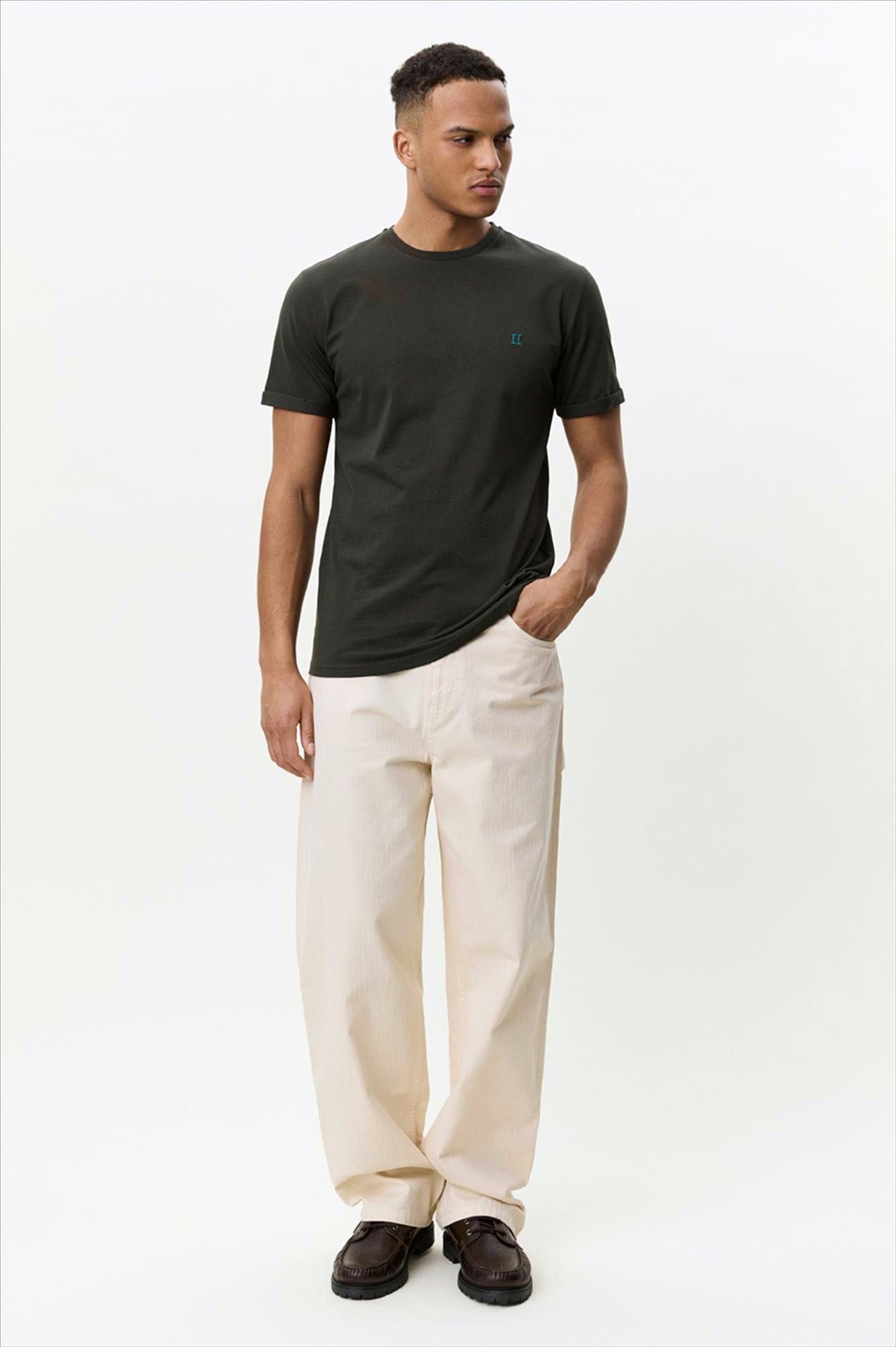 LES DEUX  - Donkergroene Core Seasonal T-shirt