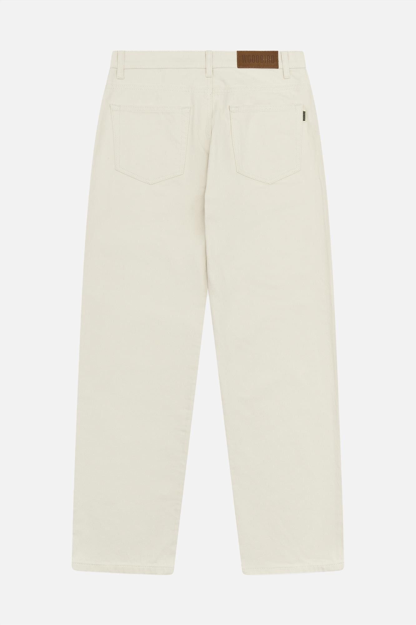 WOODBIRD - Ecru Leroy Twill broek