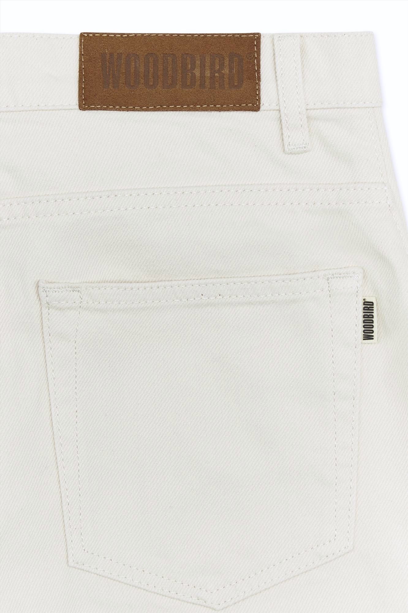 WOODBIRD - Ecru Leroy Twill broek