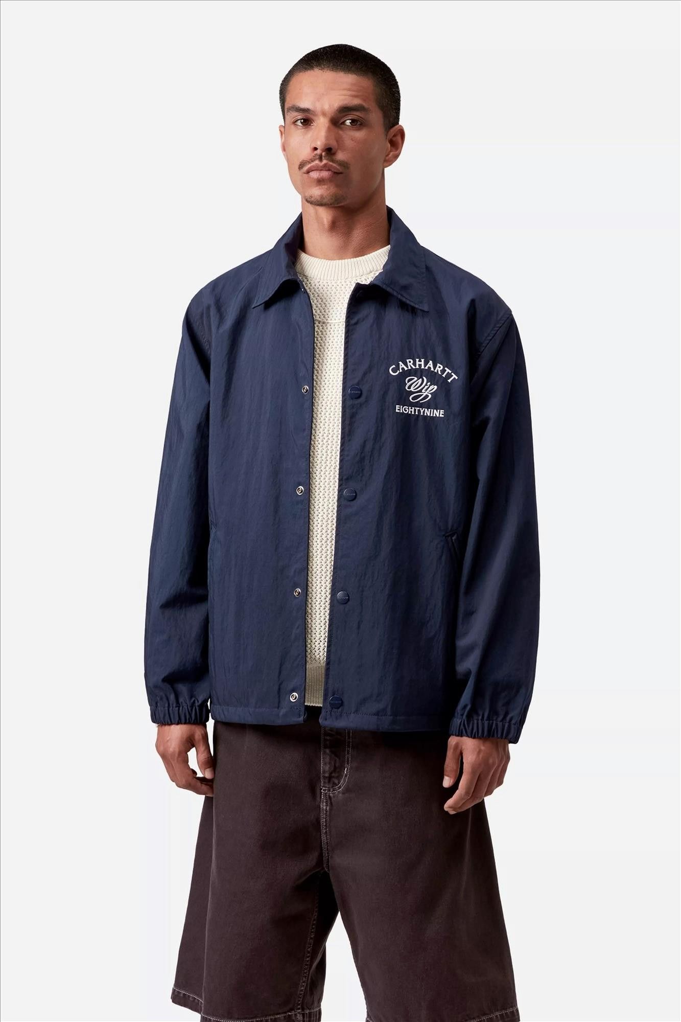 Carhartt WIP - Donkerblauwe Eightynine Coach jacket