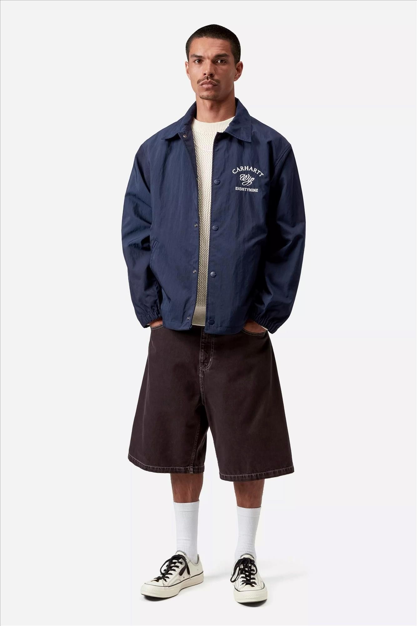 Carhartt WIP - Donkerblauwe Eightynine Coach jacket
