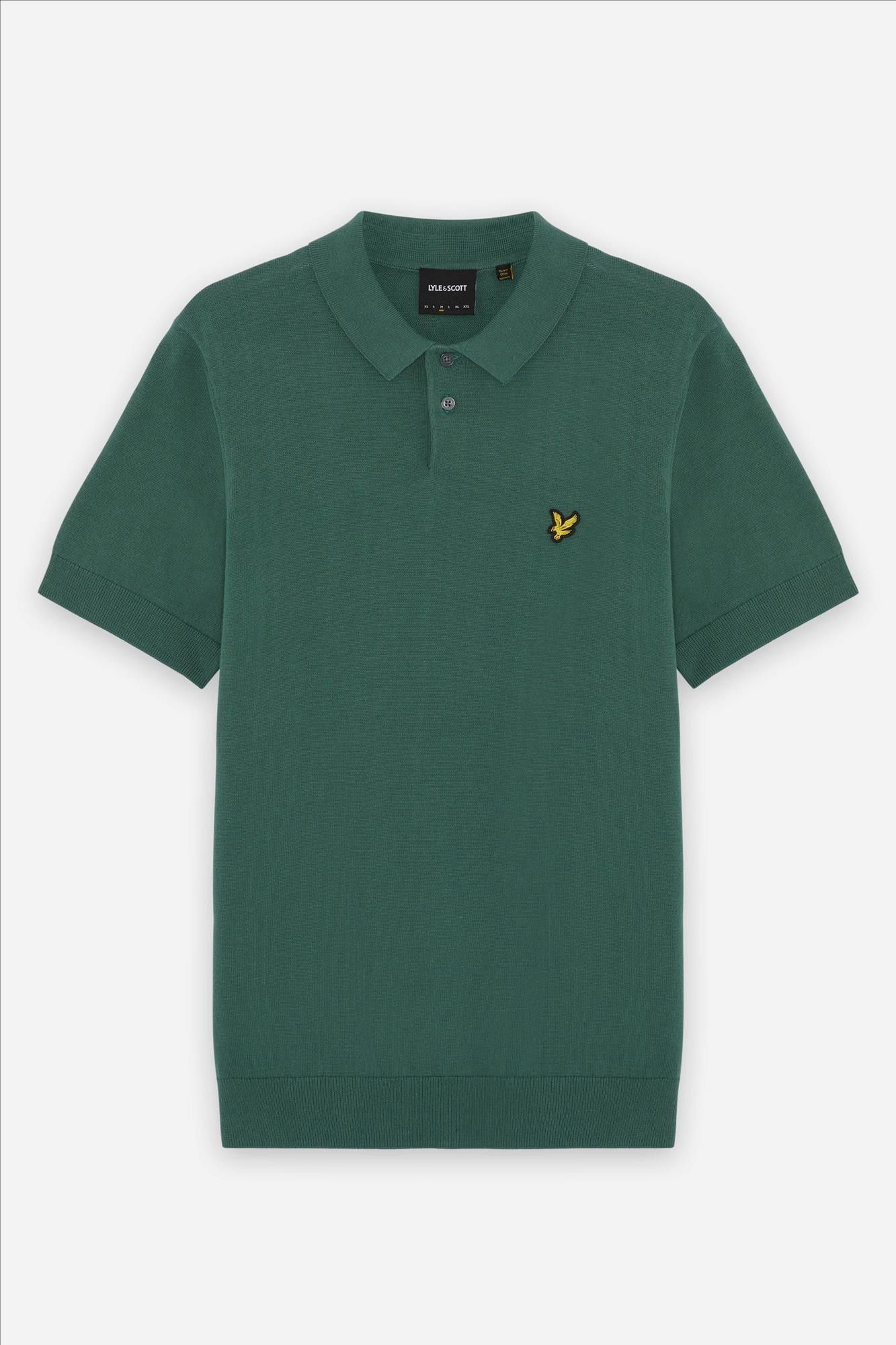 Lyle & Scott - Groene Short Sleeve Knitted polo
