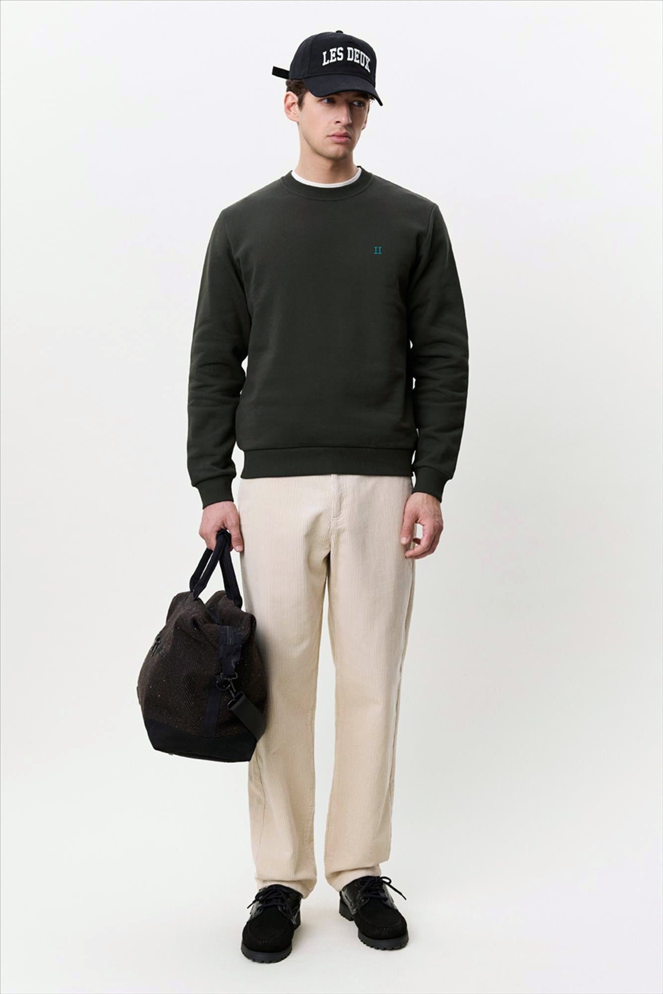 LES DEUX  - Donkergroene Core Seasonal sweater