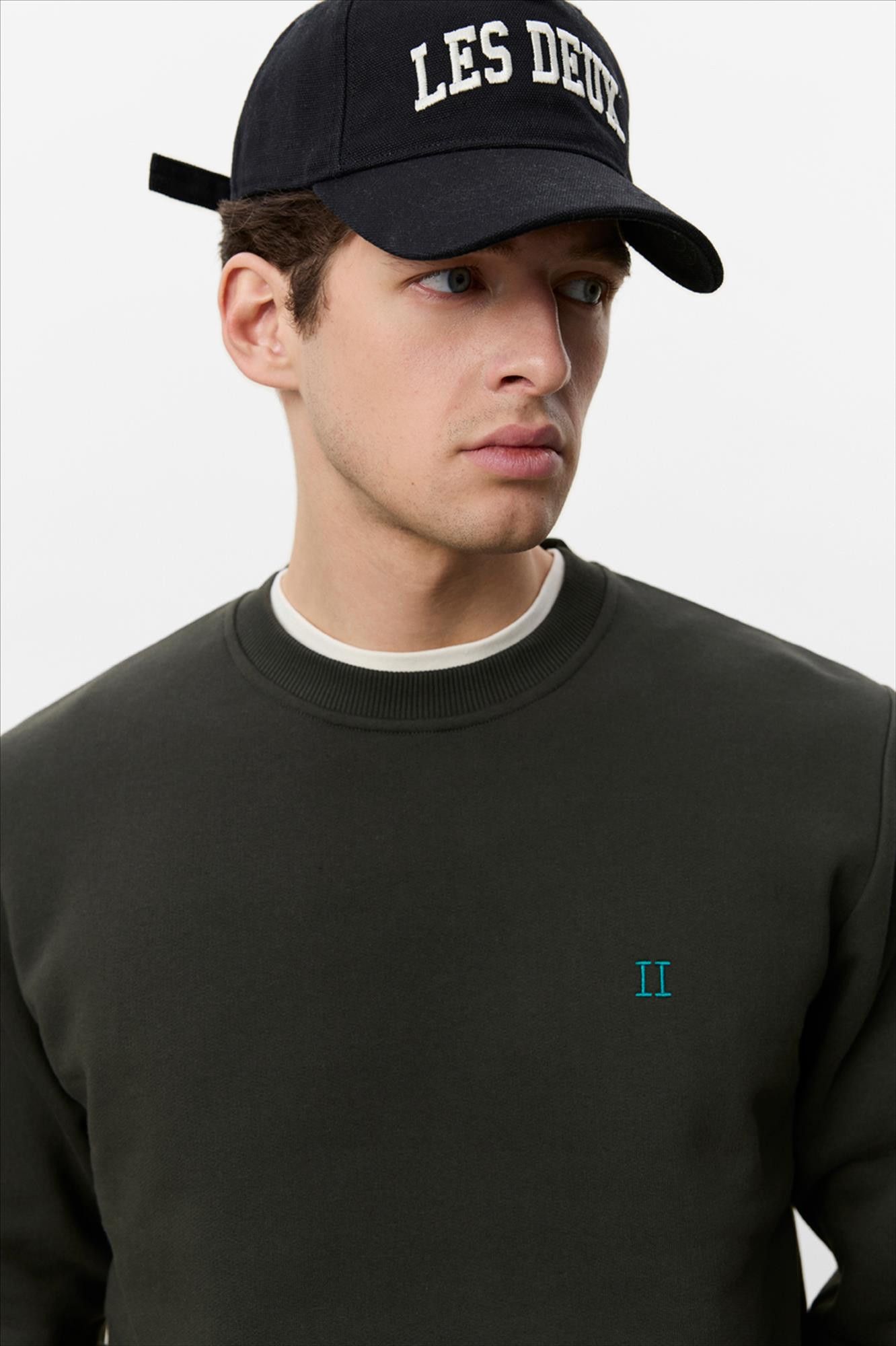 LES DEUX  - Donkergroene Core Seasonal sweater
