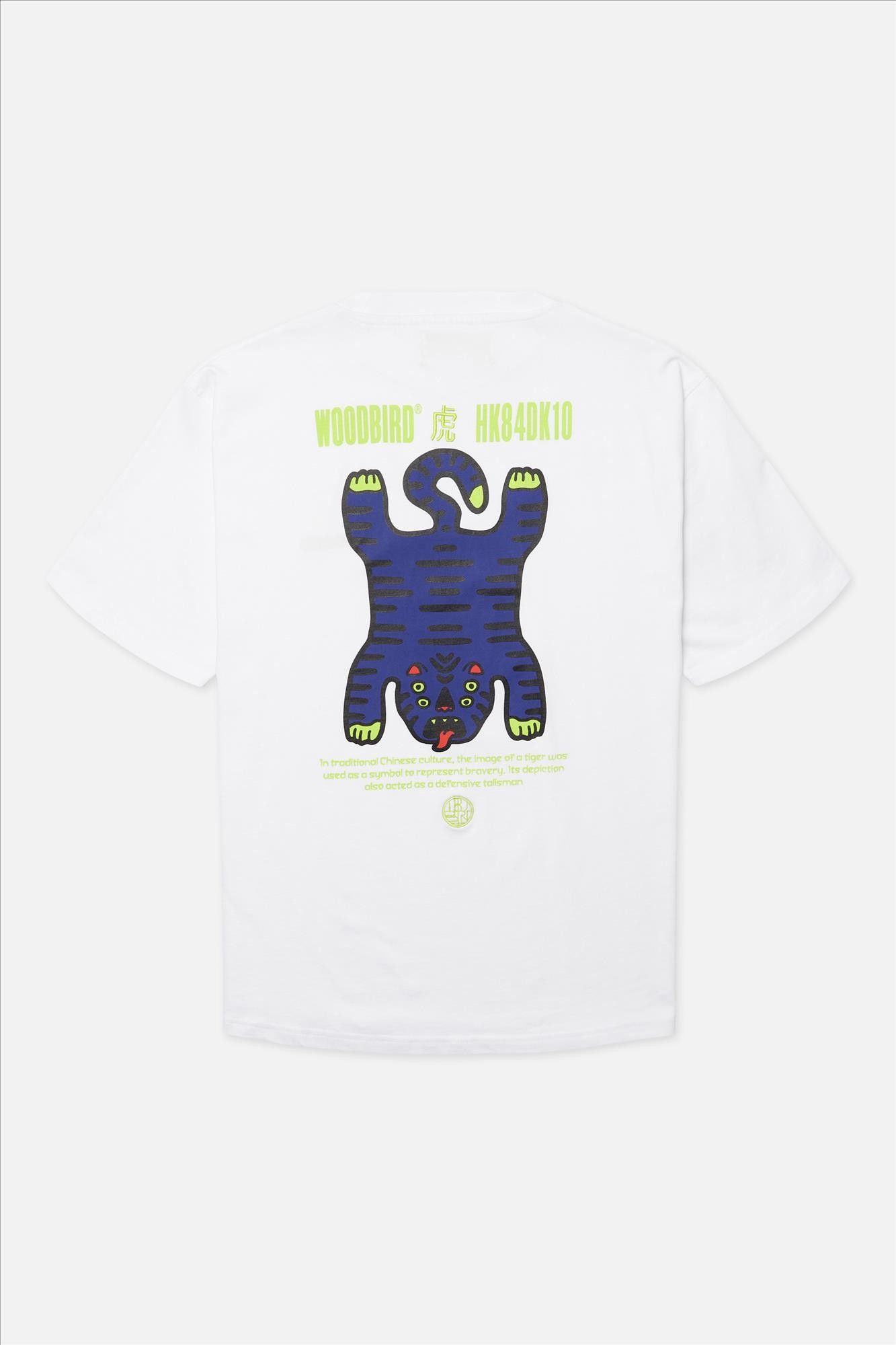 WOODBIRD - Witte Baine Tiger T-shirt