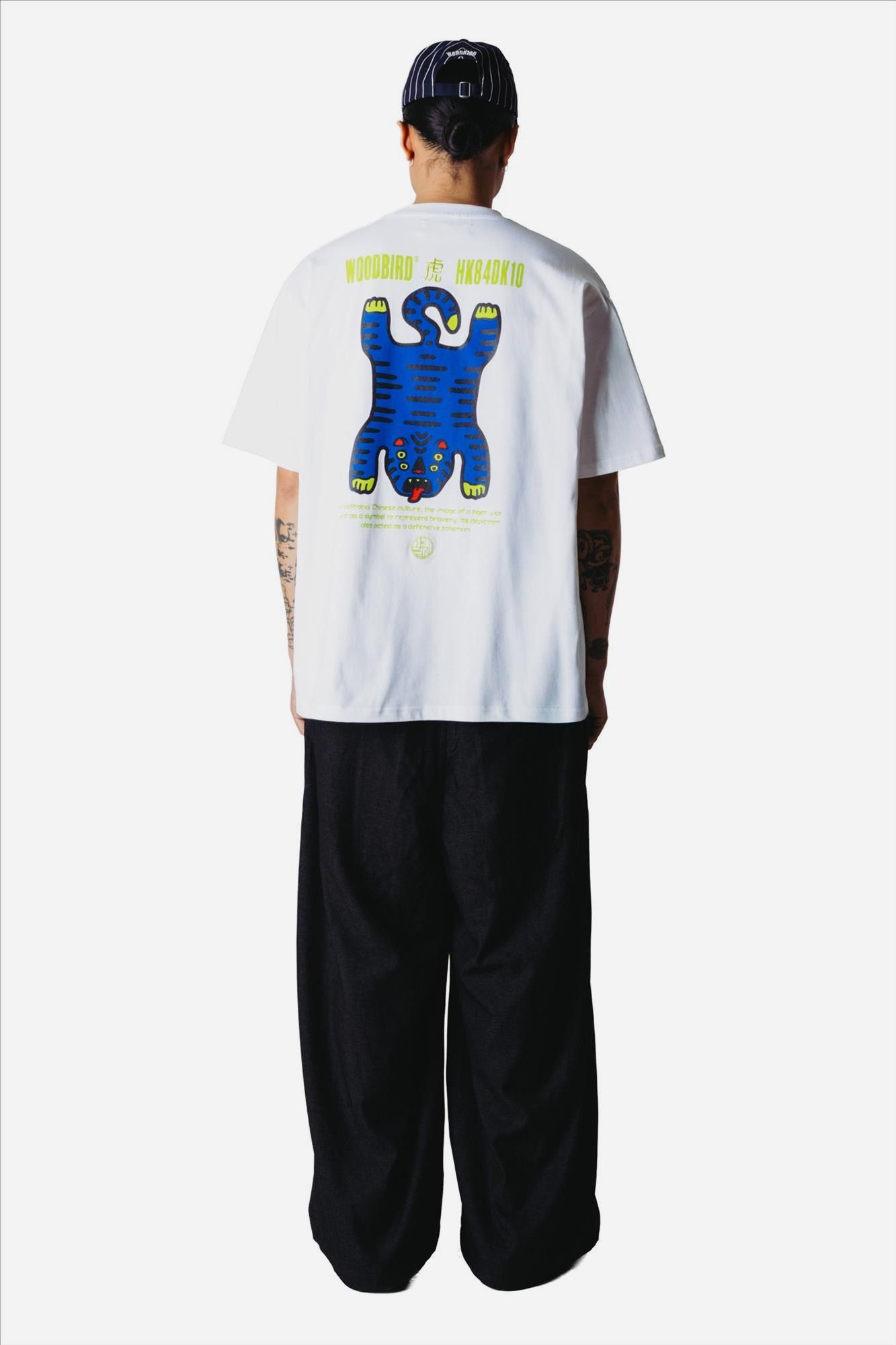 WOODBIRD - Witte Baine Tiger T-shirt