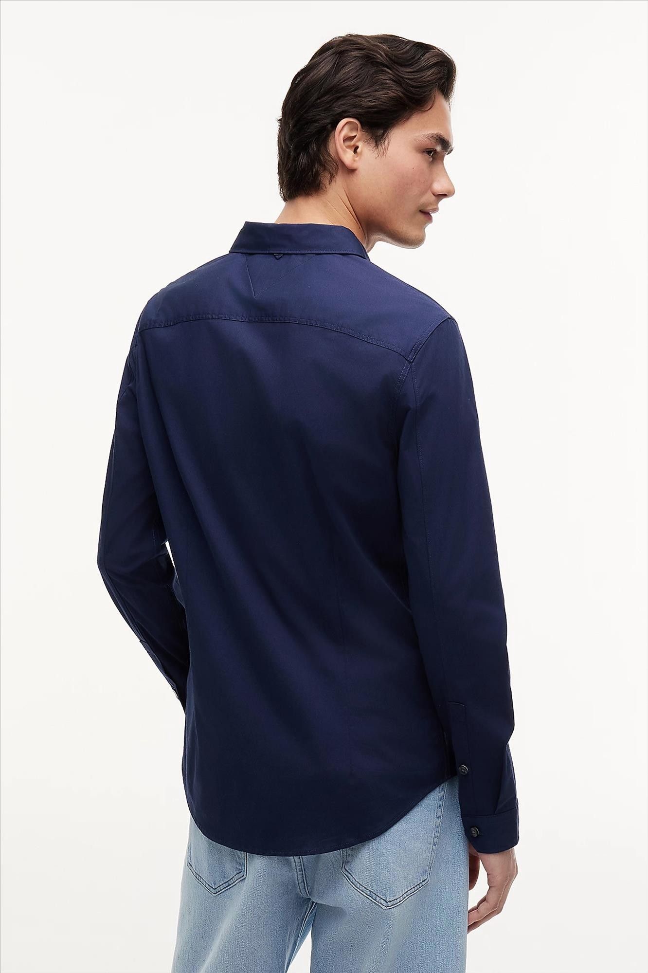 Tommy Jeans - Donkerblauw Original Stretch hemd