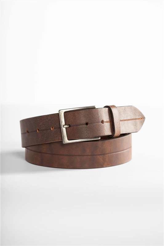 Vano - Donkerbruine riem in leer