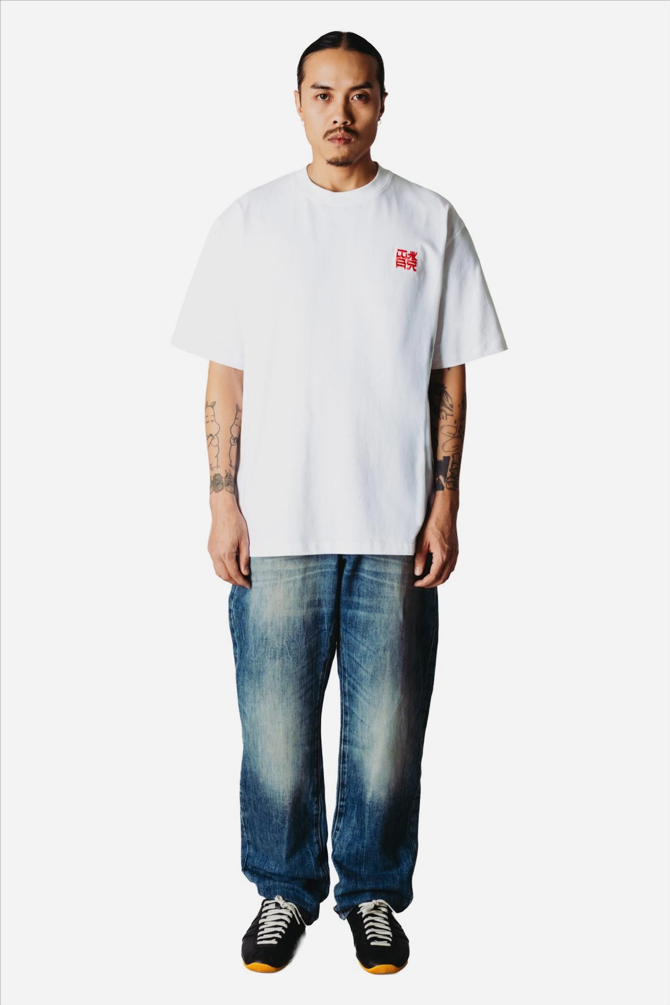 WOODBIRD - Wit-Rode Baine HK T-shirt