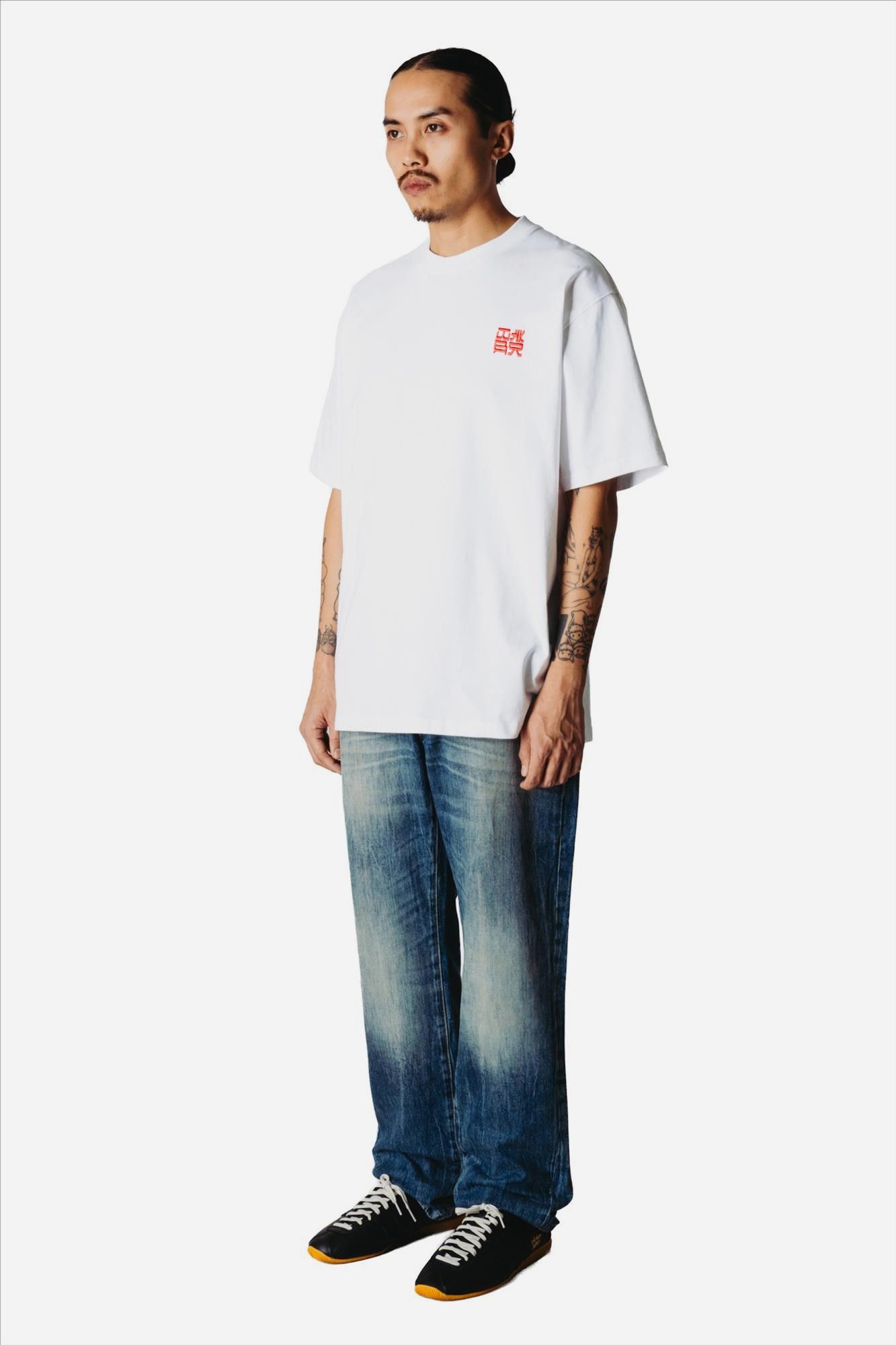 WOODBIRD - Wit-Rode Baine HK T-shirt