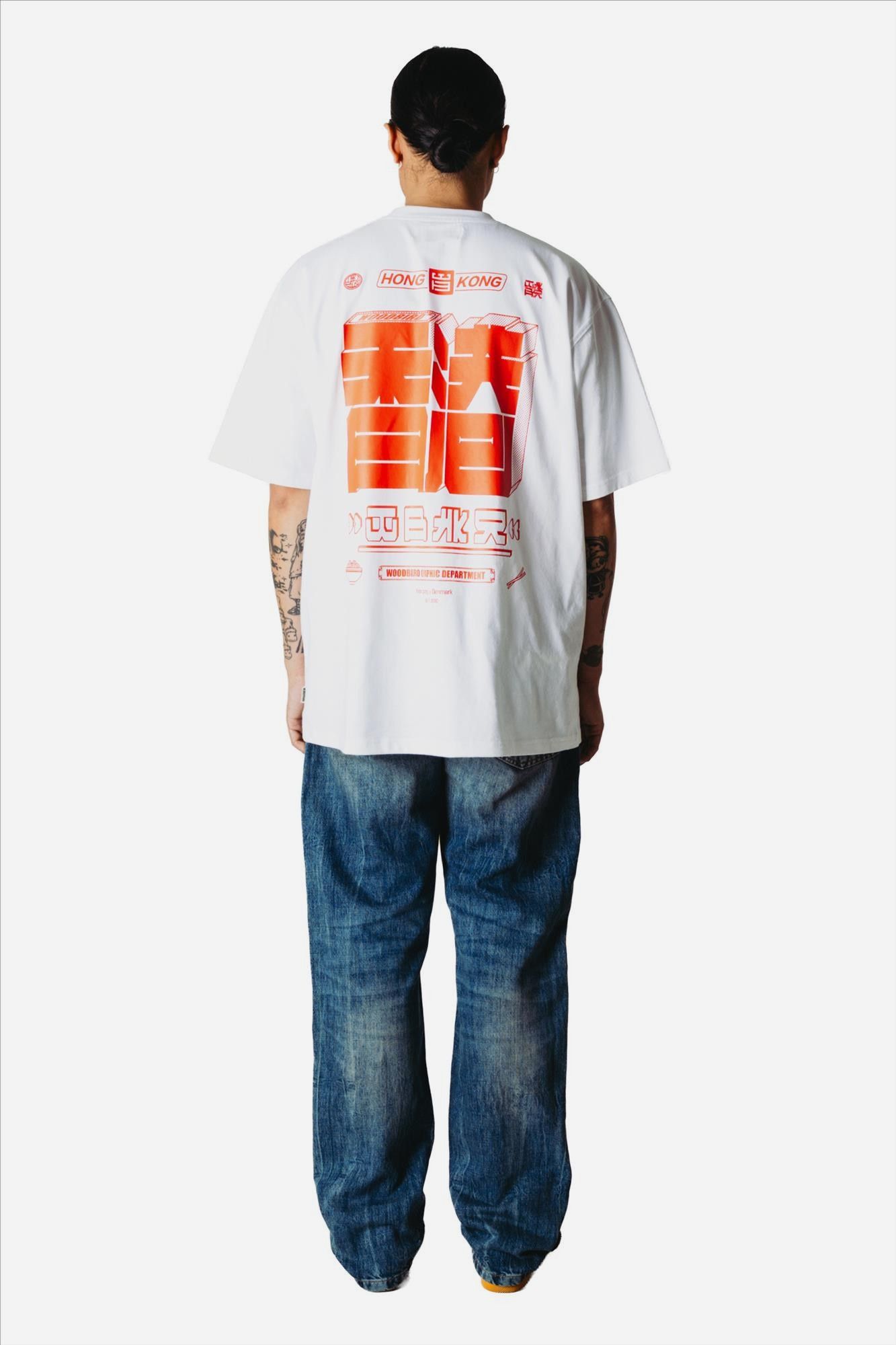WOODBIRD - Wit-Rode Baine HK T-shirt