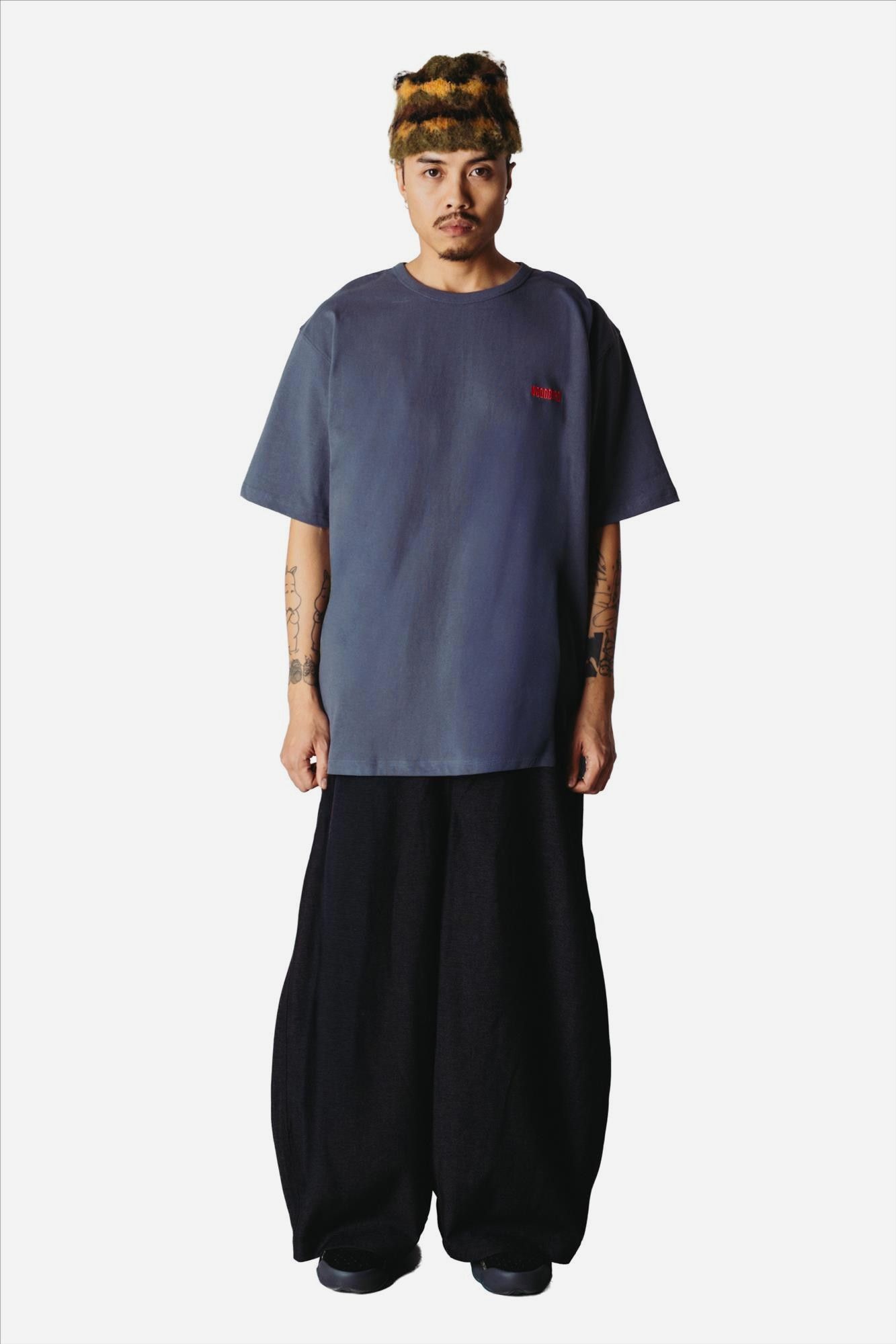 WOODBIRD - Grijze Baine Mono T-shirt