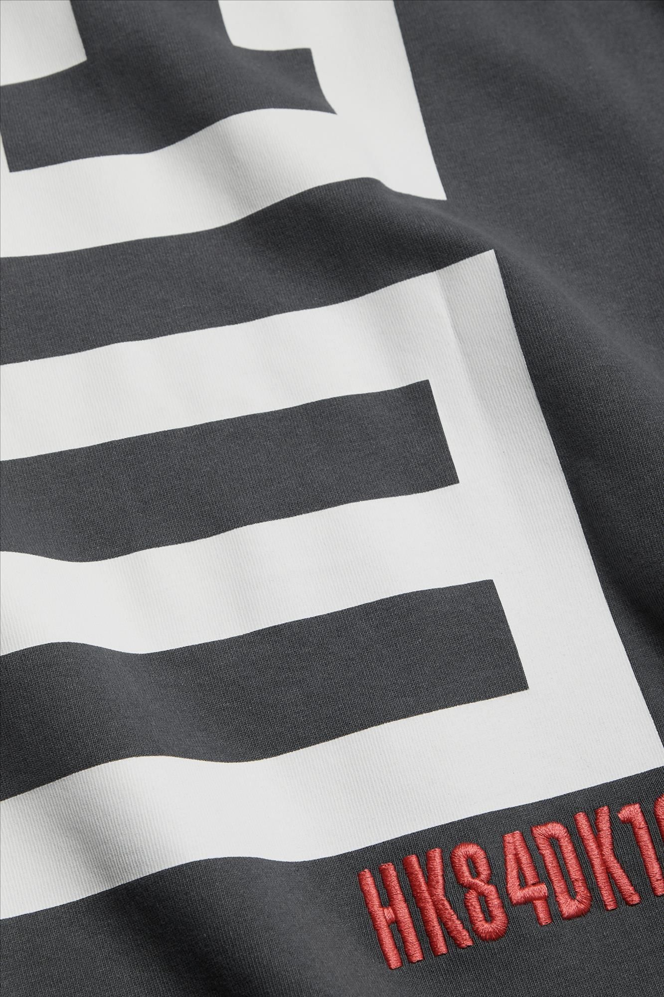 WOODBIRD - Grijze Baine Mono T-shirt
