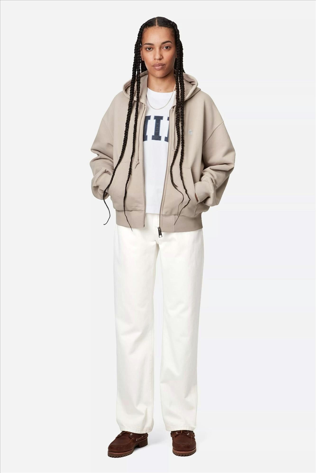 Carhartt WIP - Witte Noxon straight jeans
