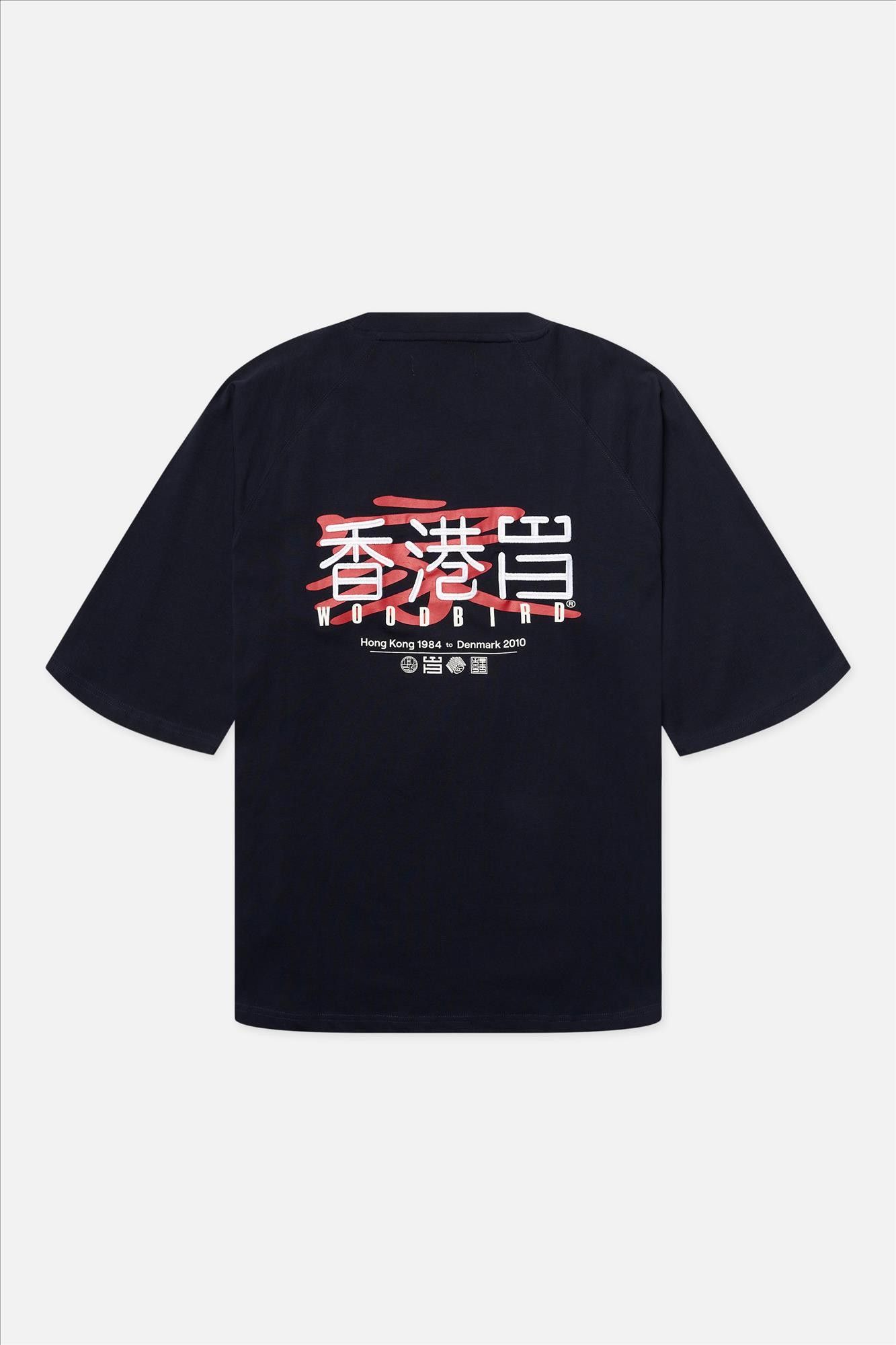 WOODBIRD - Donkerblauwe Blake HK Home T-shirt