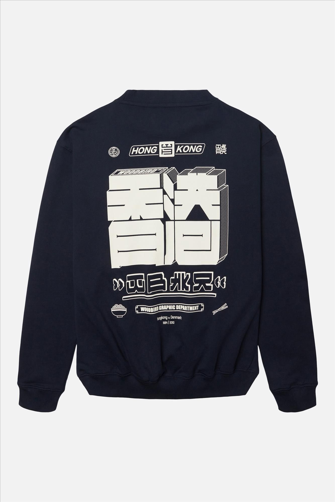 WOODBIRD - Donkerblauwe Cane HK sweater