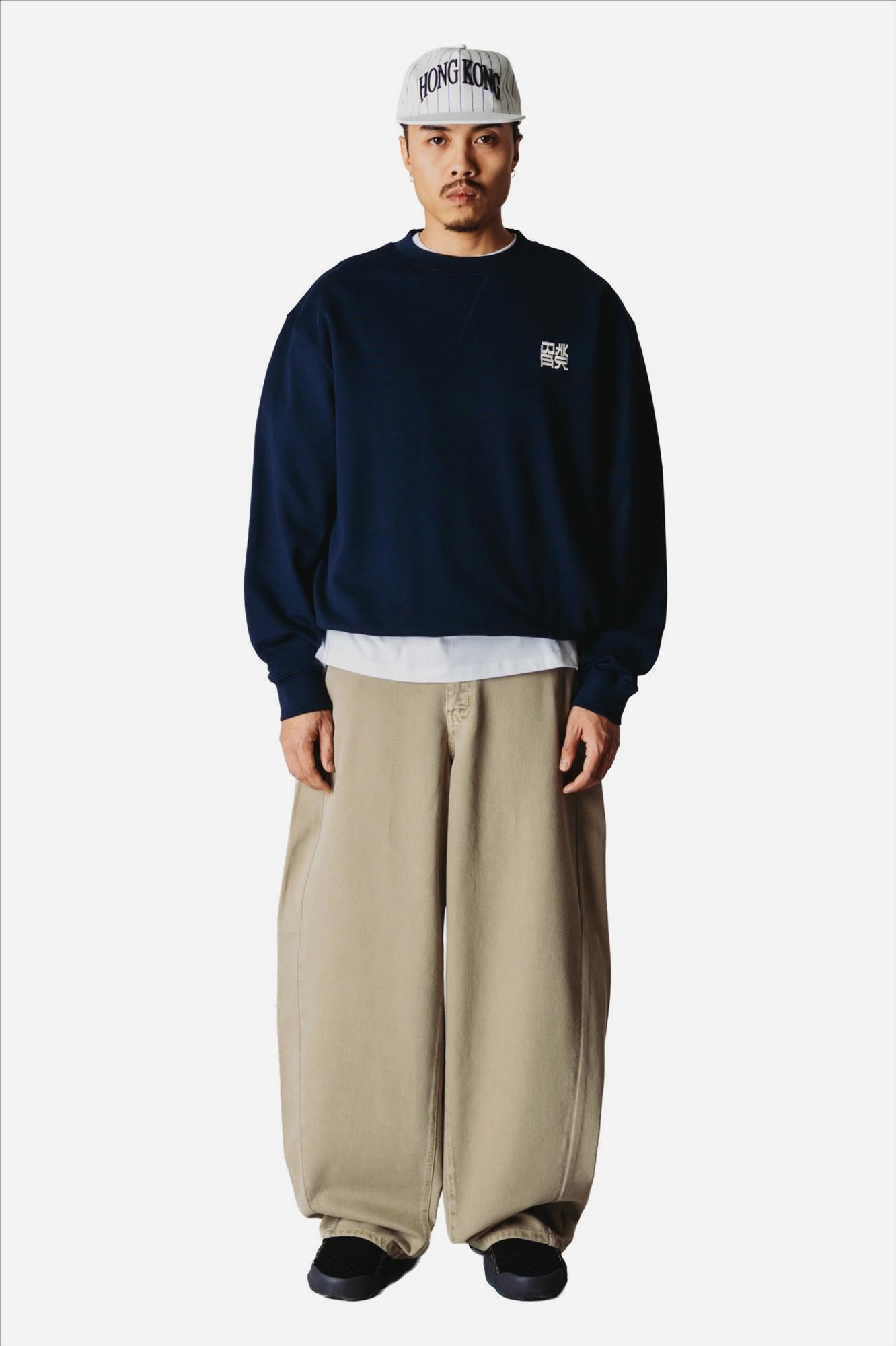 WOODBIRD - Donkerblauwe Cane HK sweater