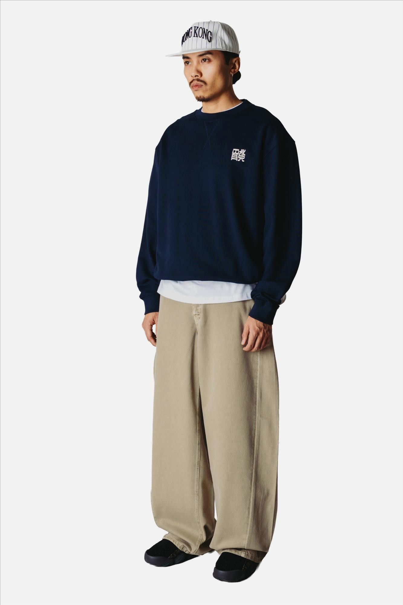 WOODBIRD - Donkerblauwe Cane HK sweater