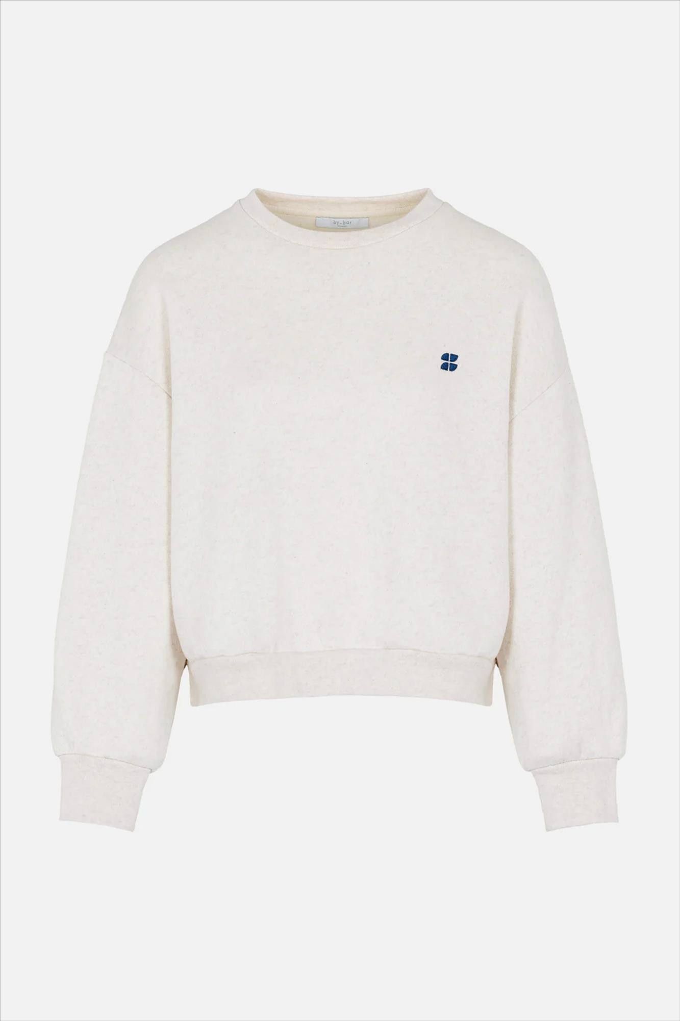 BY BAR - Grijsbeige Bibi Logo sweater
