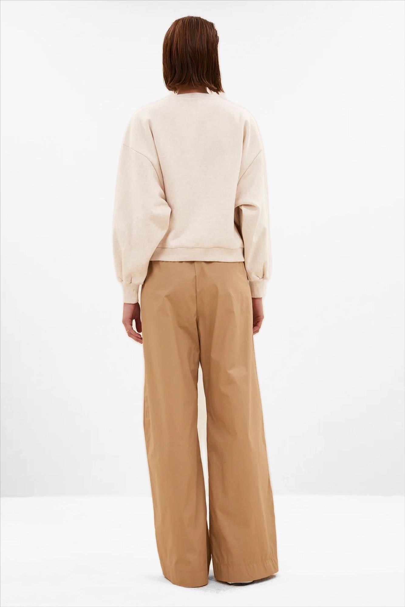 BY BAR - Grijsbeige Bibi Logo sweater
