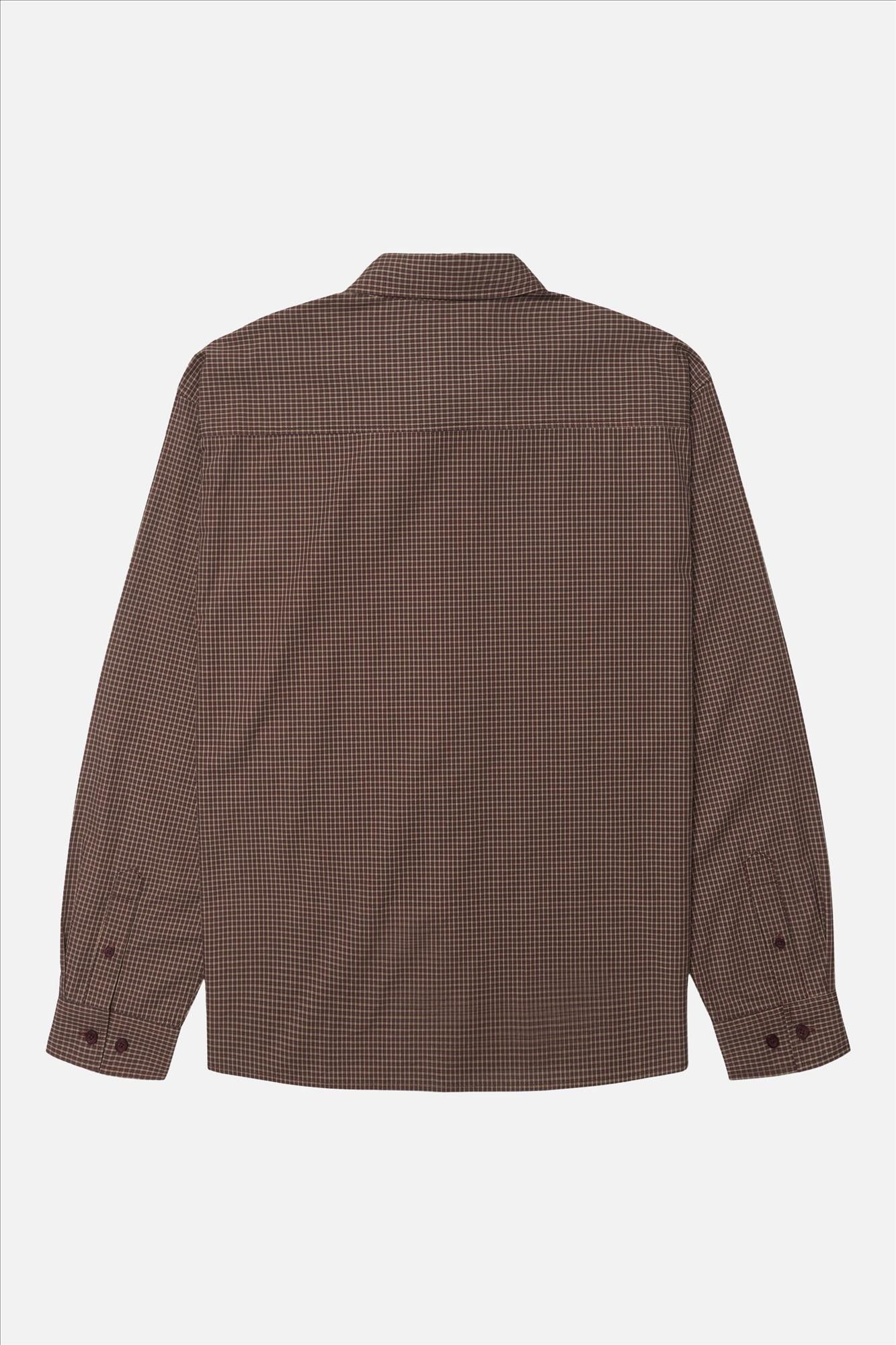 WOODBIRD - Bordeaux Buzo Dau Check hemd