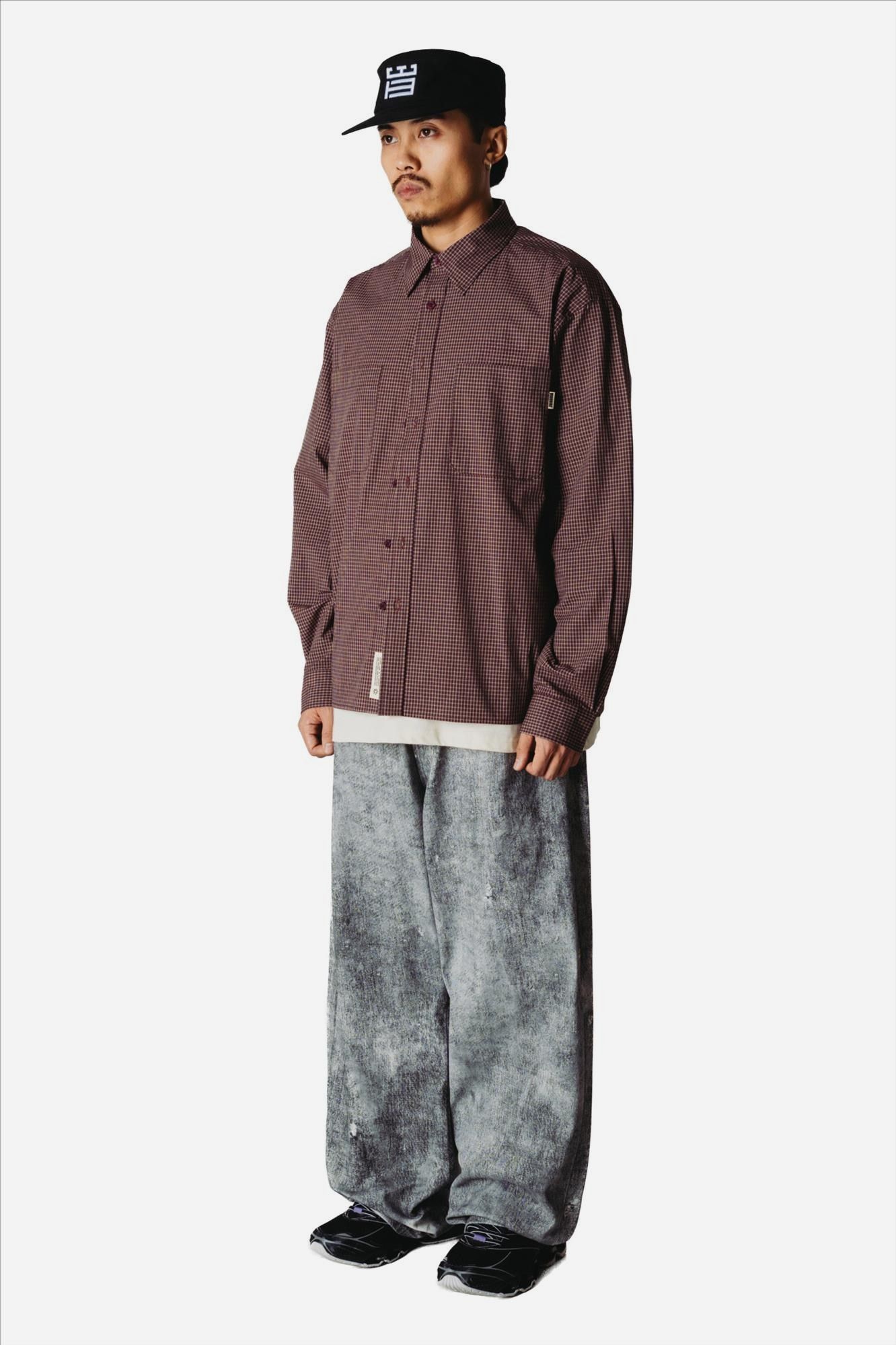 WOODBIRD - Bordeaux Buzo Dau Check hemd