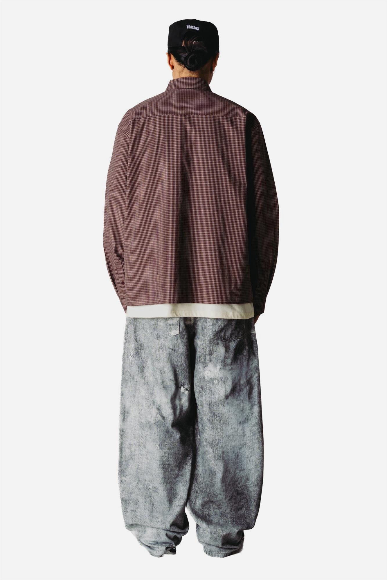 WOODBIRD - Bordeaux Buzo Dau Check hemd