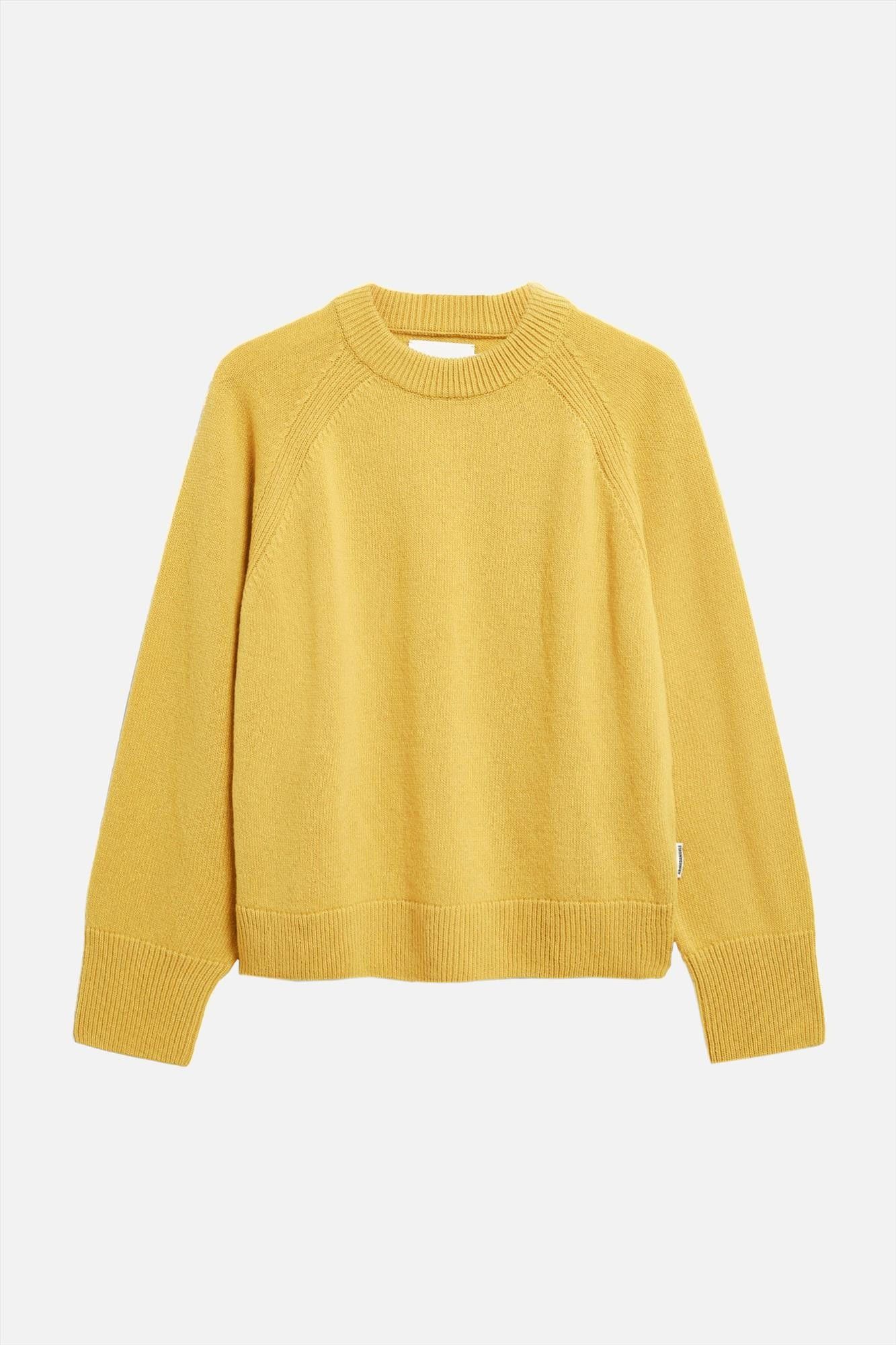 Armed Angels - Donkergele Wool Knit trui