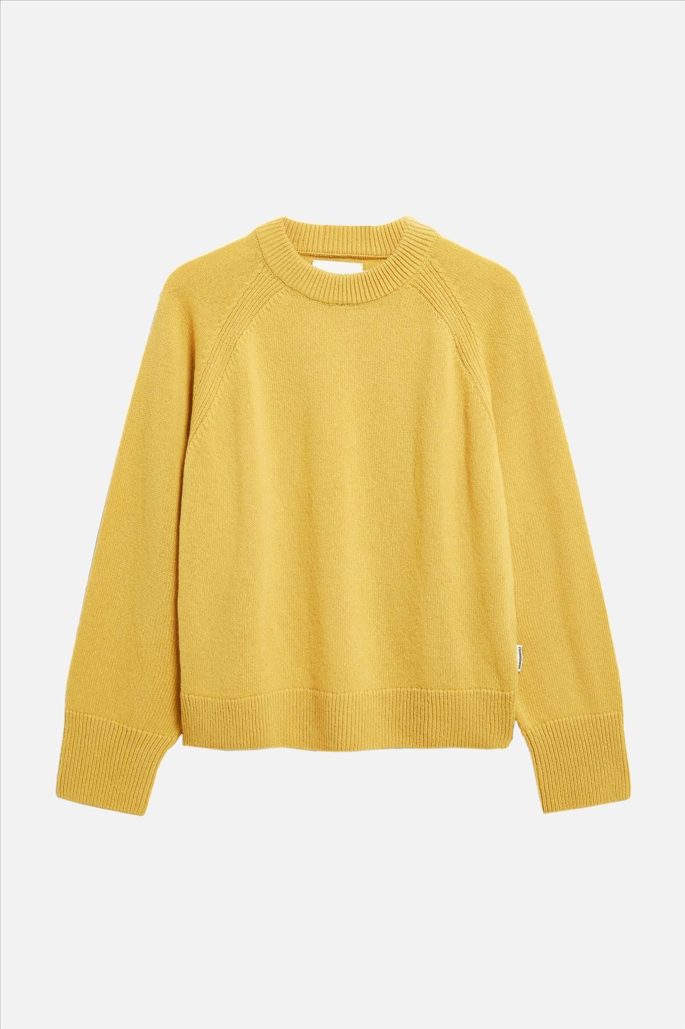 Armed Angels - Donkergele Wool Knit trui