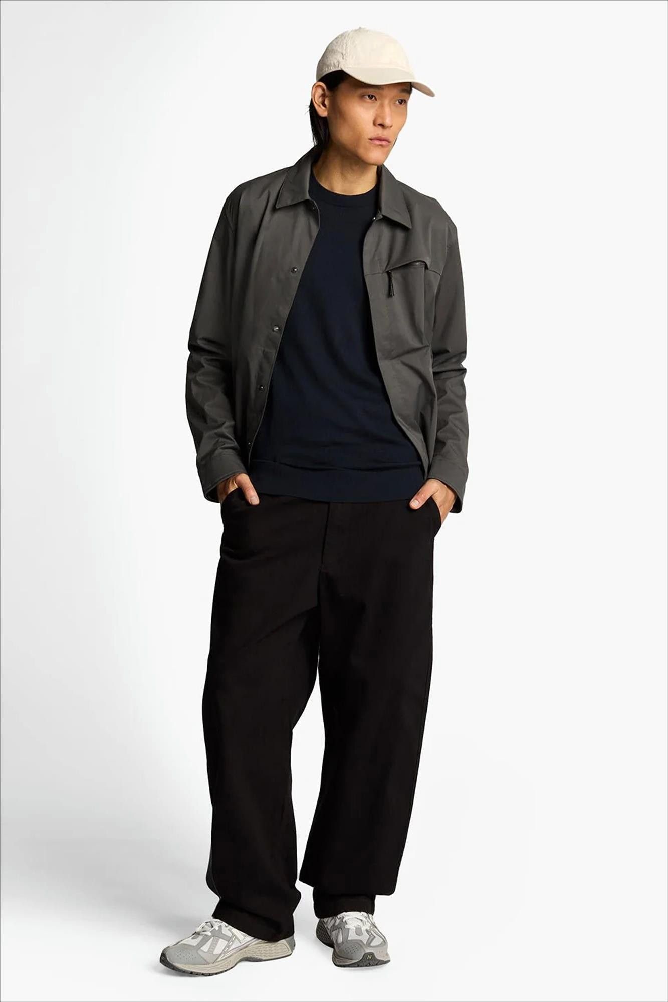 Lyle & Scott - Donkerblauwe Tonal Superfine trui