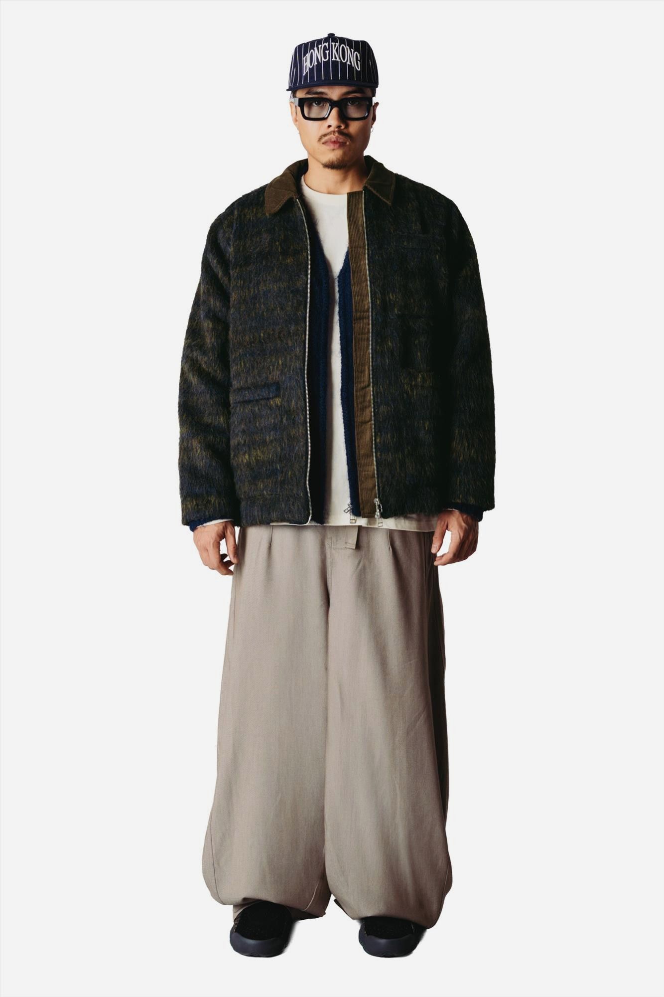 WOODBIRD - Kaki Blade Hairy Zip jasje