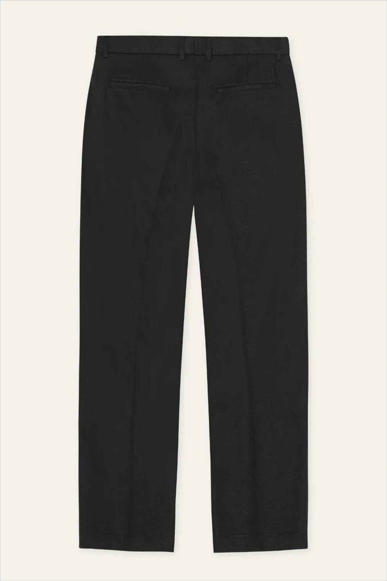 LES DEUX  - Zwarte Reece Pleated Twill broek