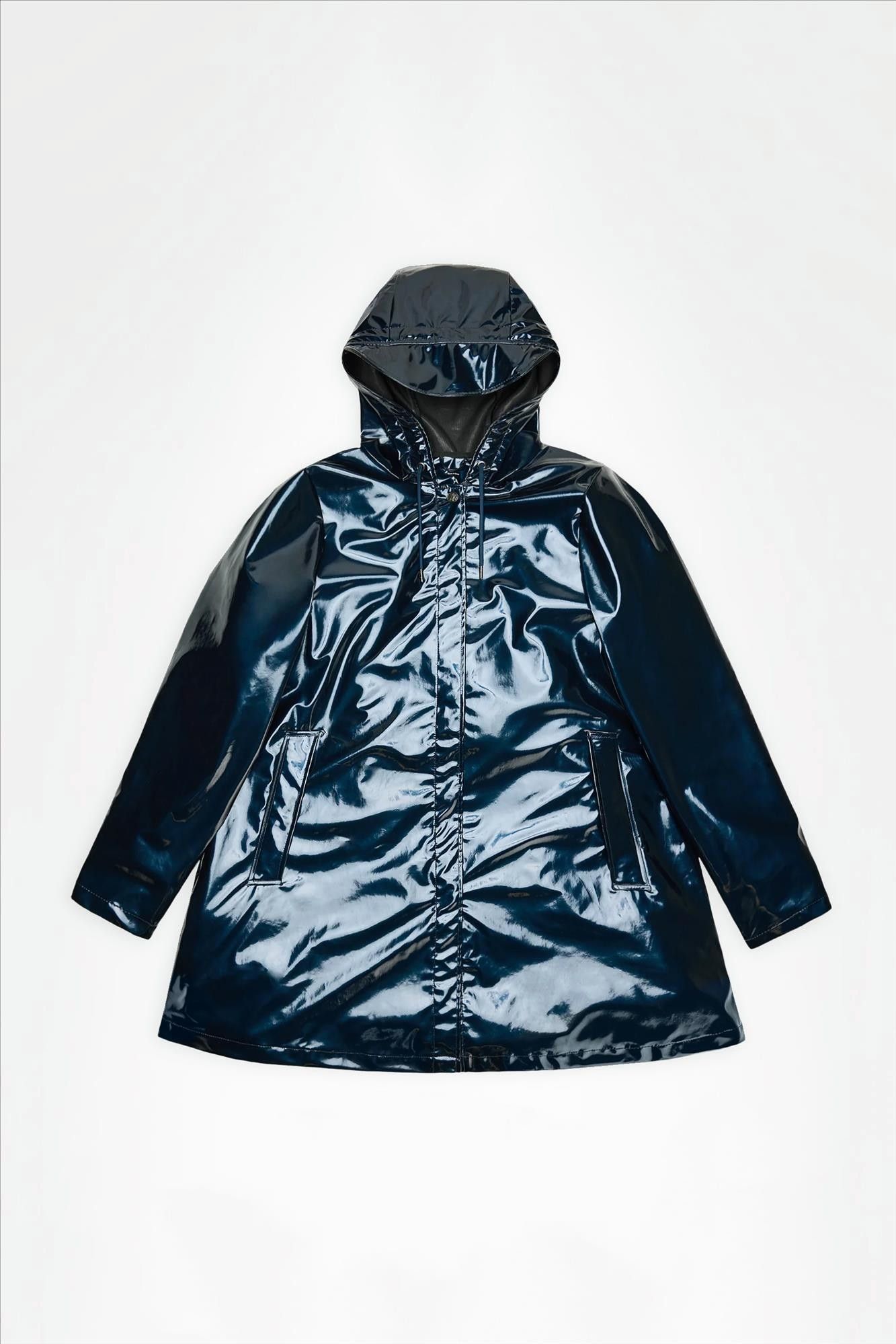 RAINS - Donkerblauwe A-Line W jas