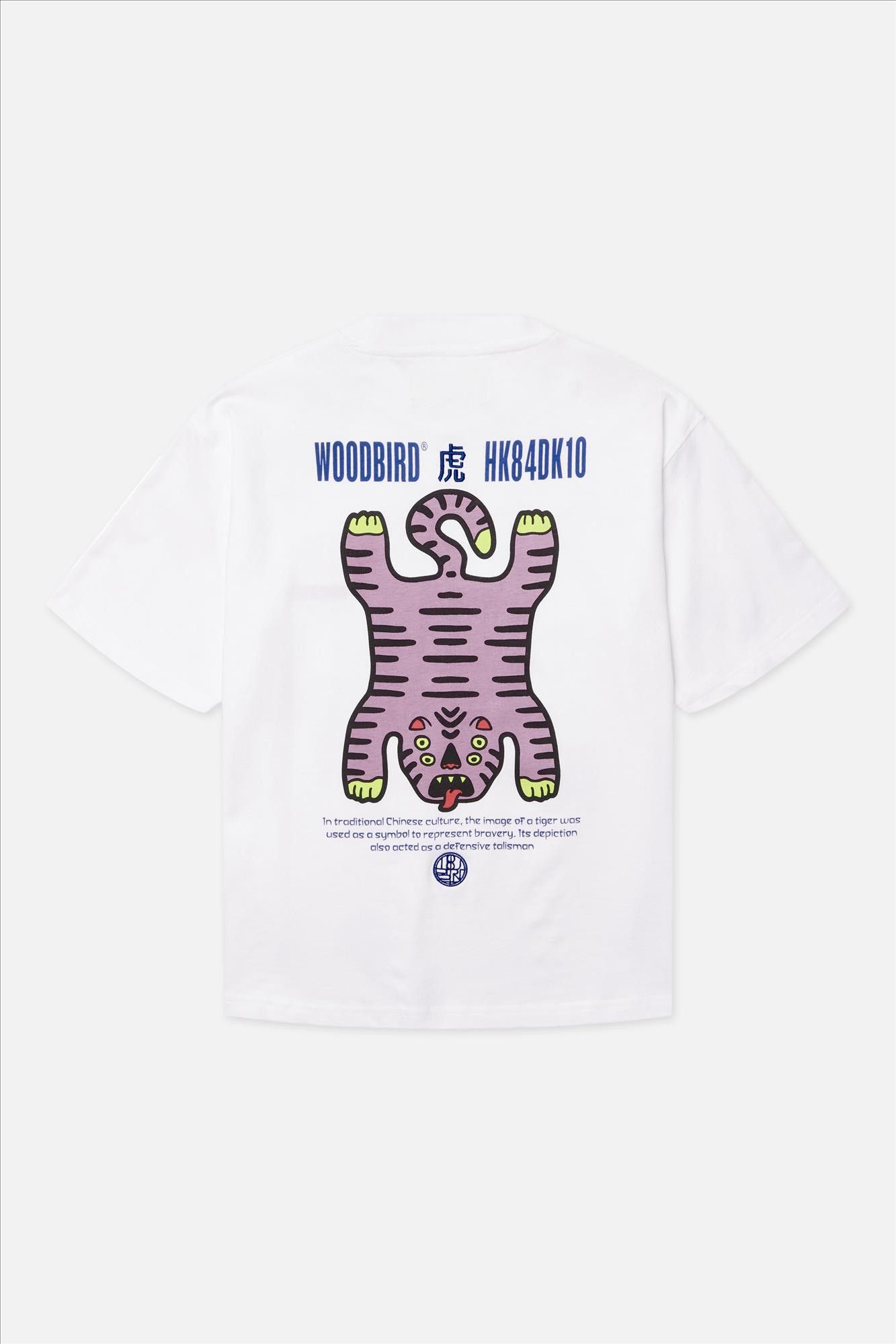 WOODBIRD - Witte Balo Tiger T-shirt