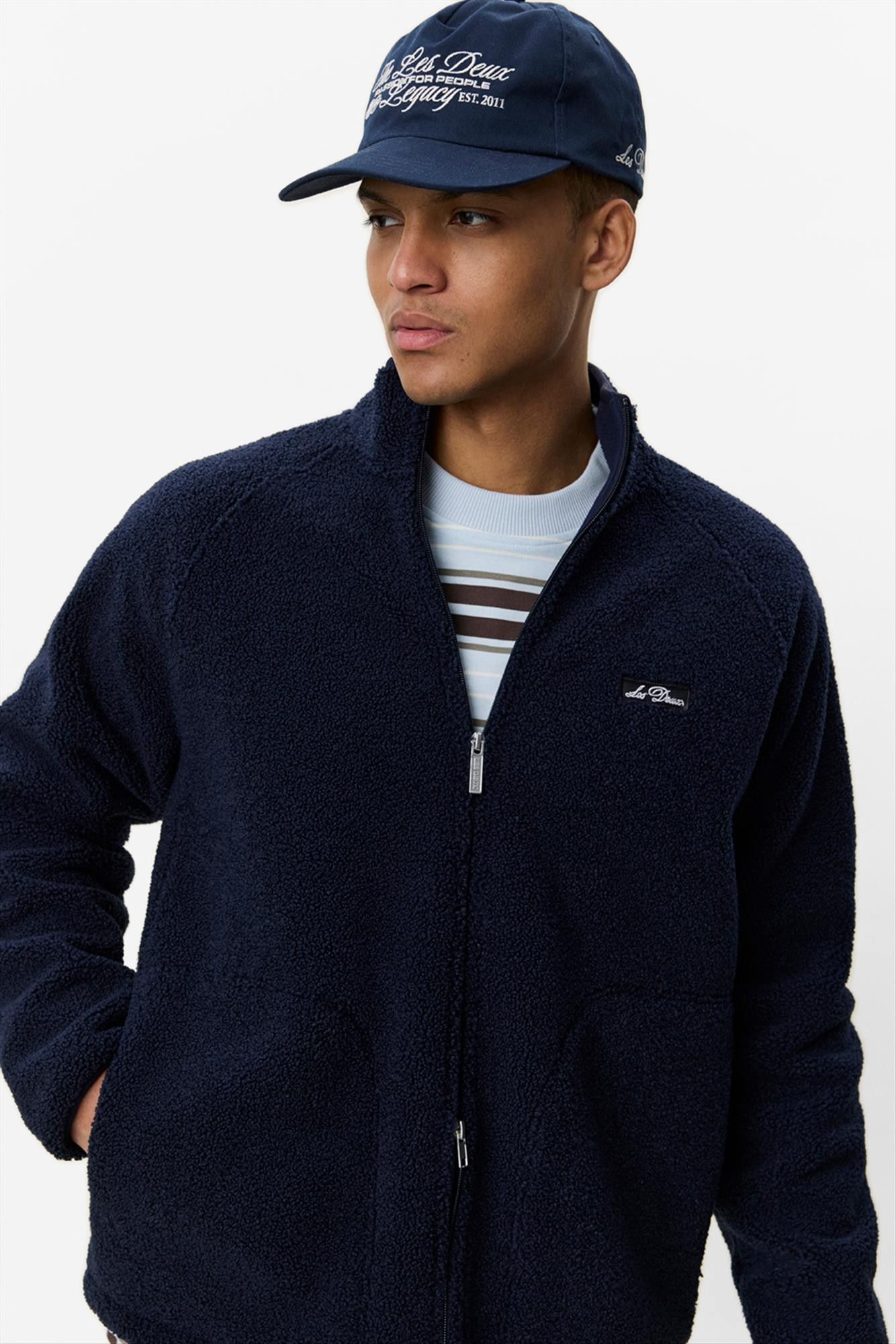 LES DEUX  - Donkerblauw Patch Teddy jasje