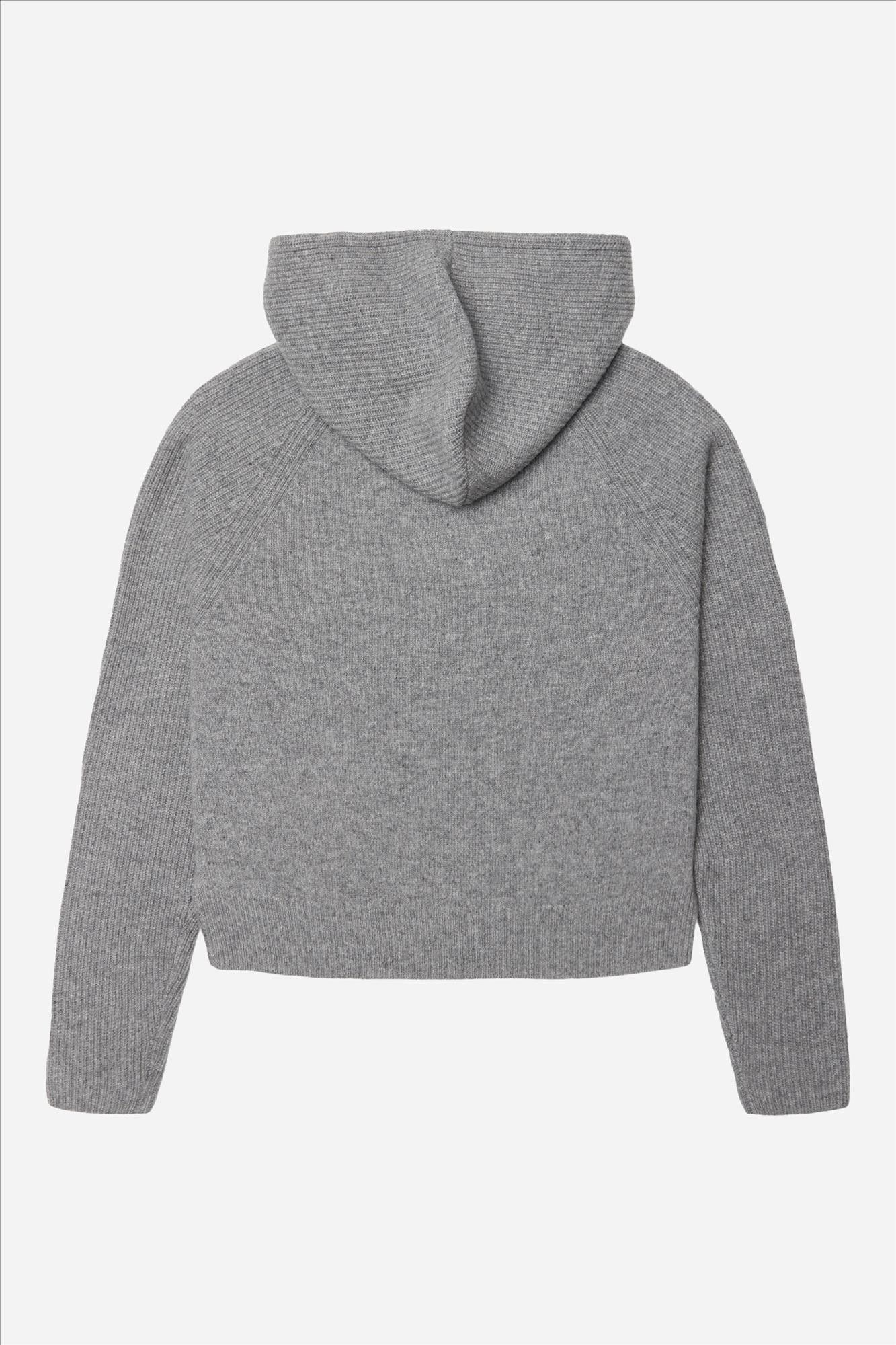 WOODBIRD - Grijze Eve Knit hoodie