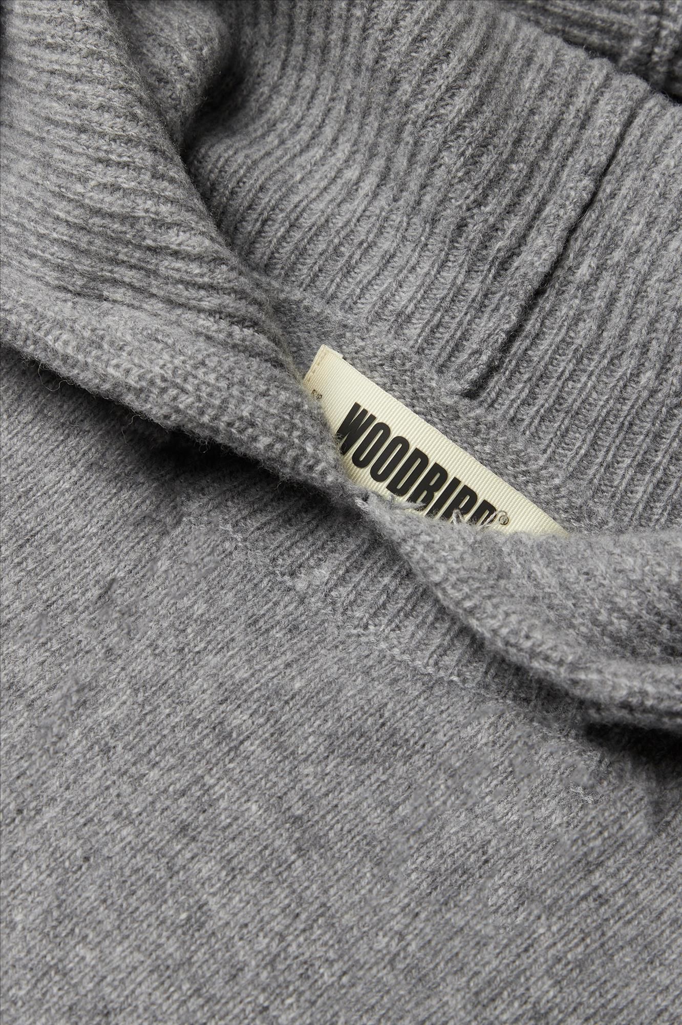 WOODBIRD - Grijze Eve Knit hoodie