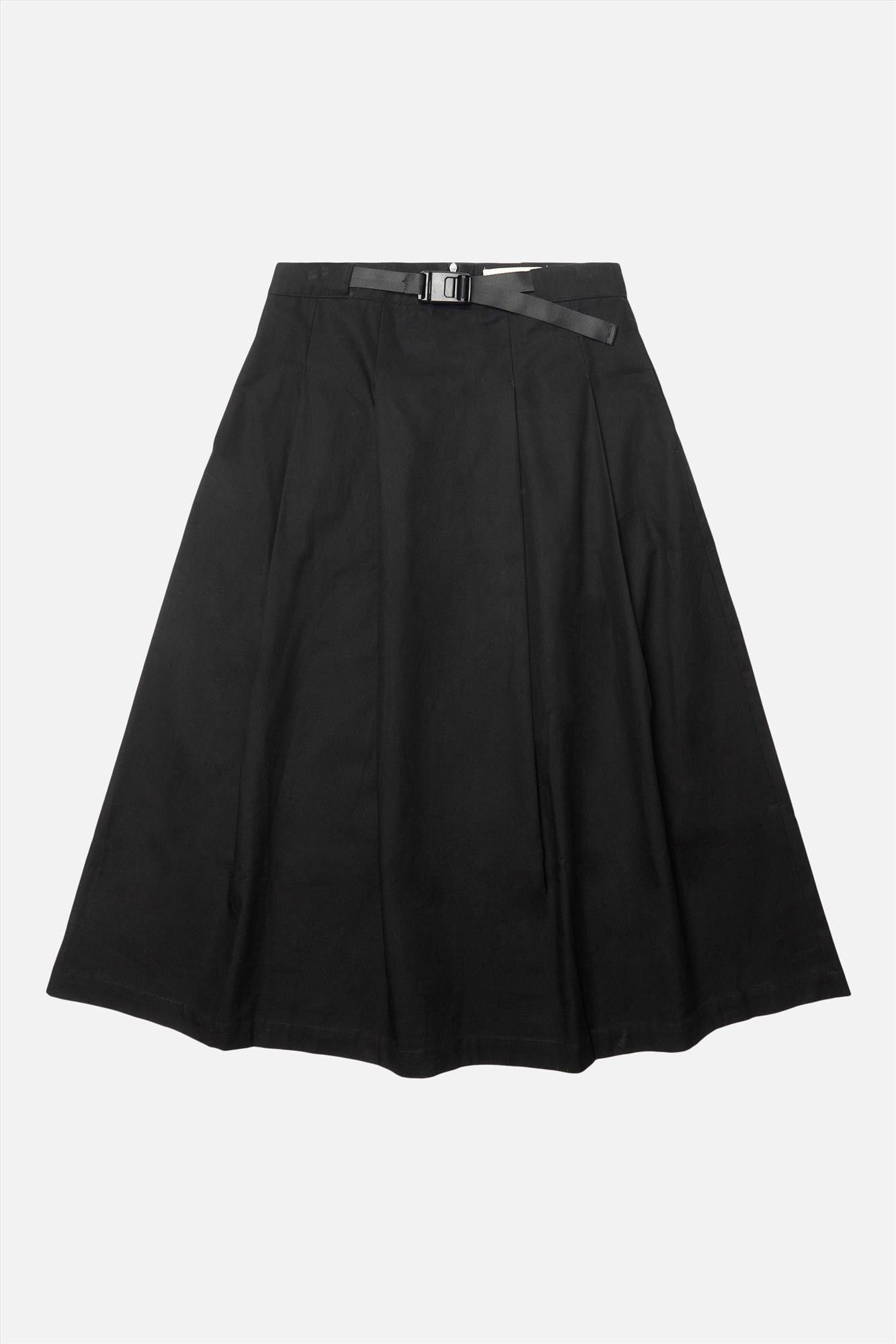 WOODBIRD - Zwarte Mia Pleat Twill rok