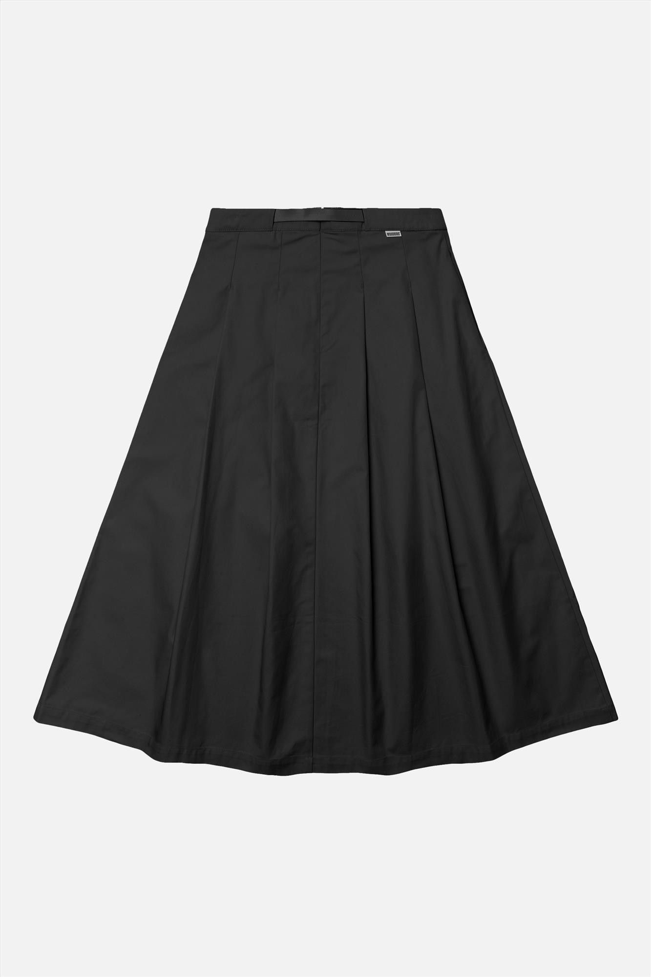 WOODBIRD - Zwarte Mia Pleat Twill rok