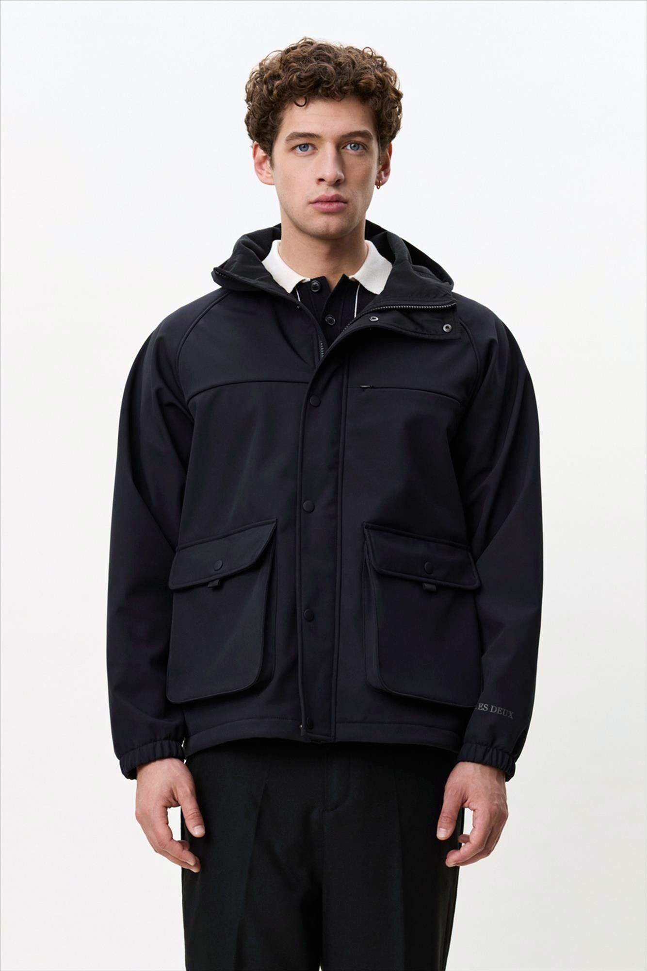 LES DEUX  - Zwarte Shell jacket