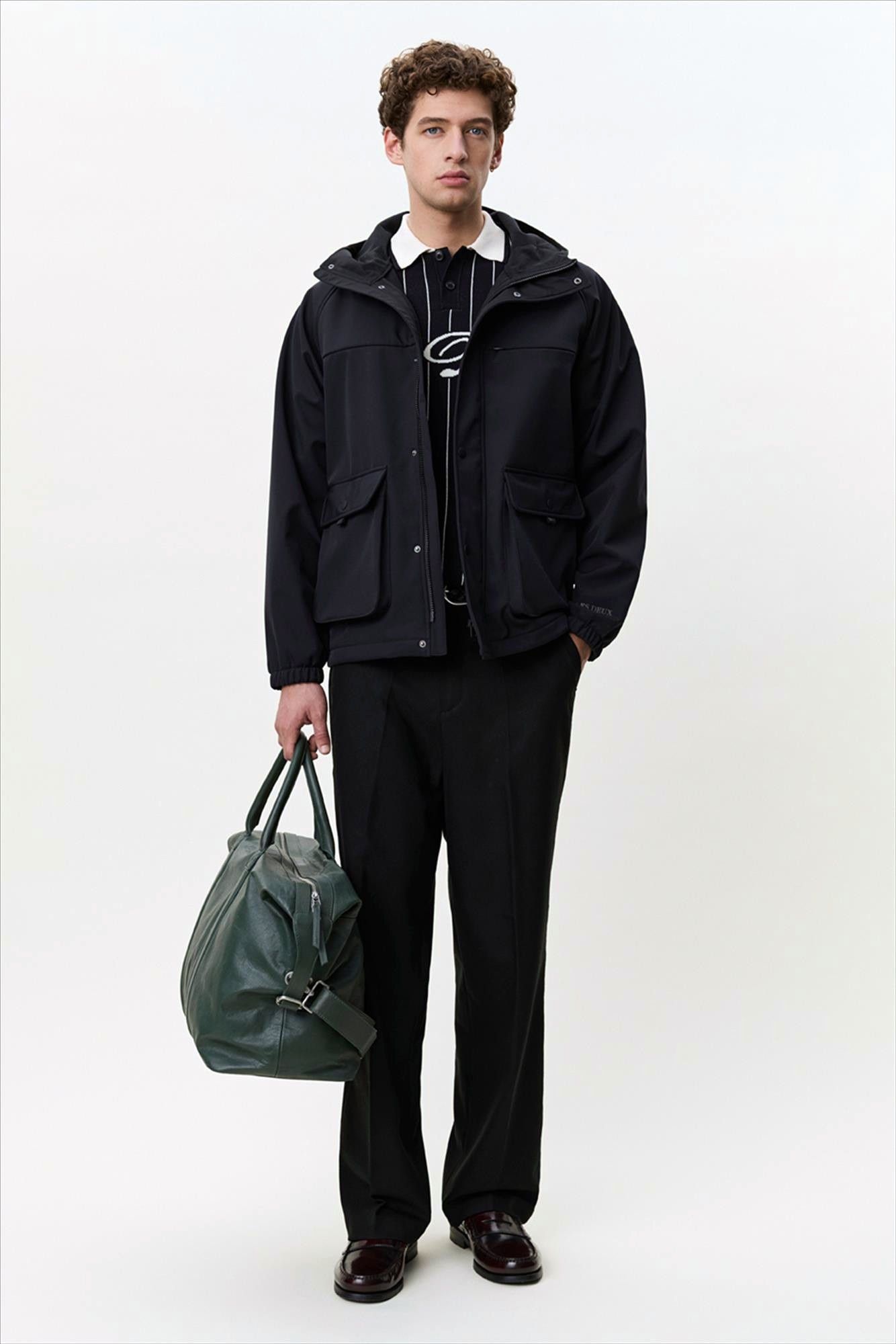 LES DEUX  - Zwarte Shell jacket