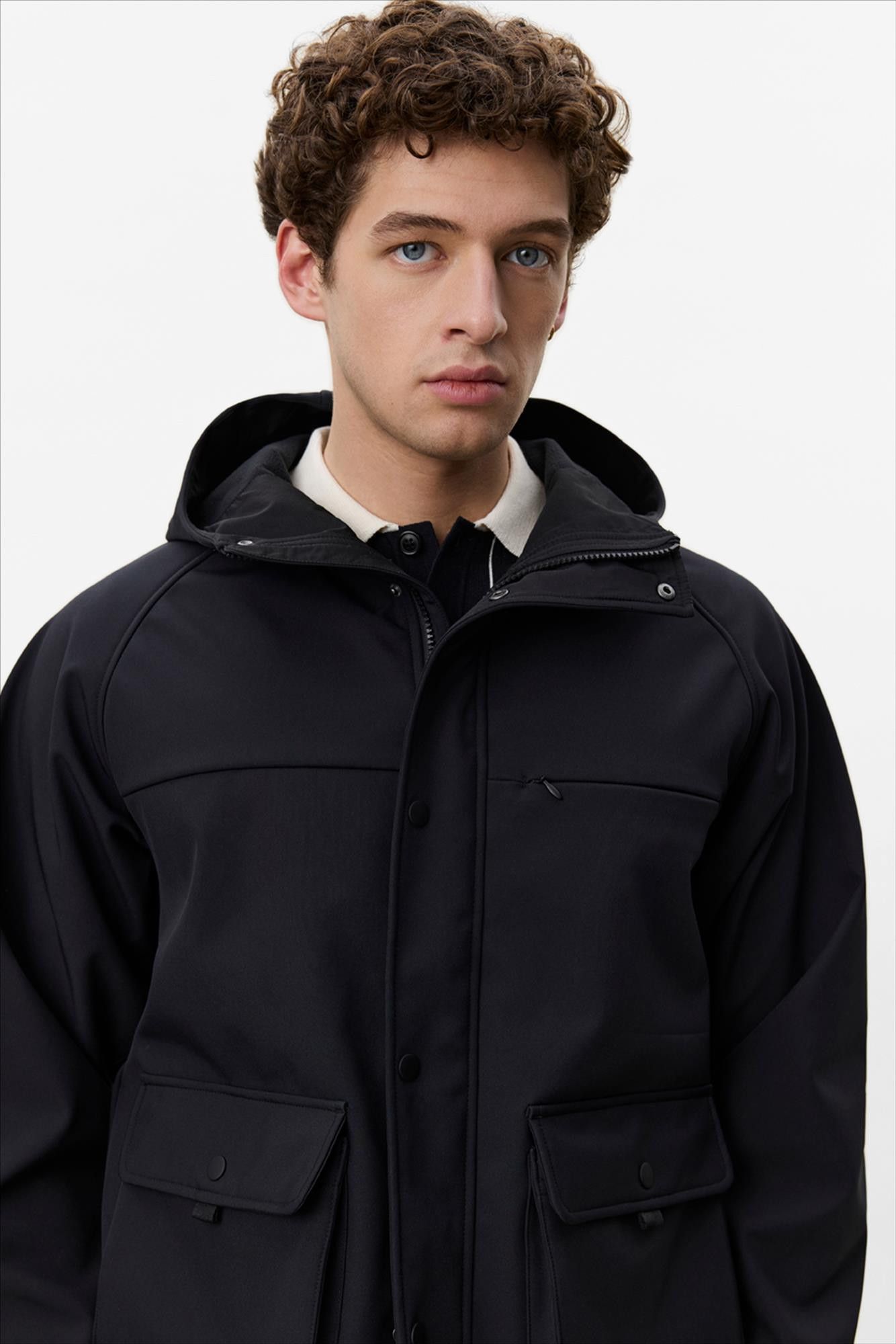 LES DEUX  - Zwarte Shell jacket