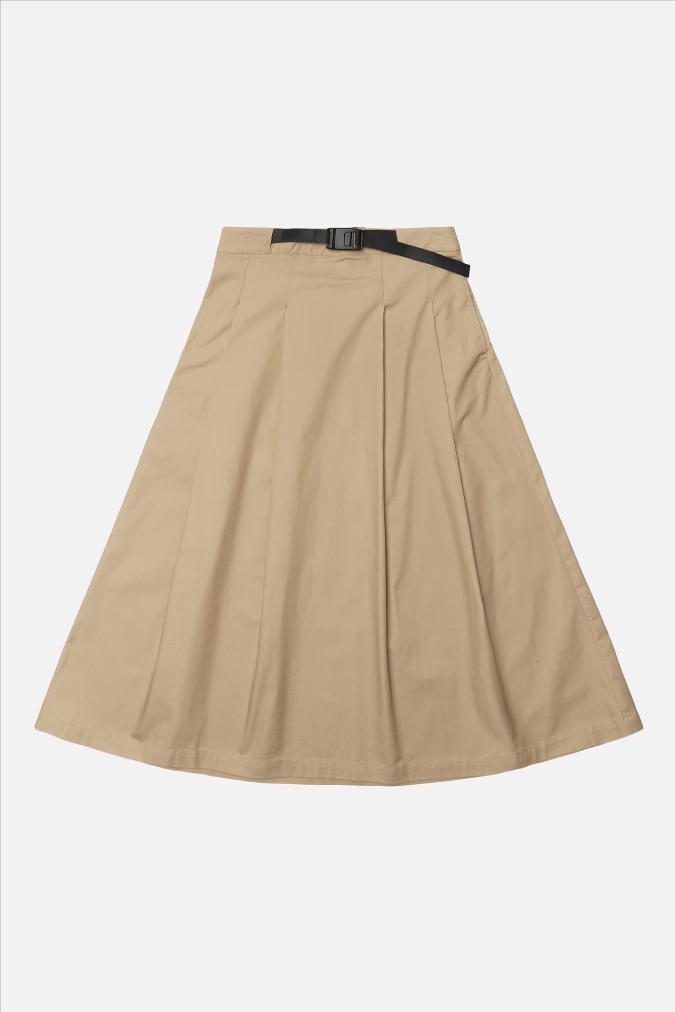 WOODBIRD - Beige Mia Pleat Twill rok